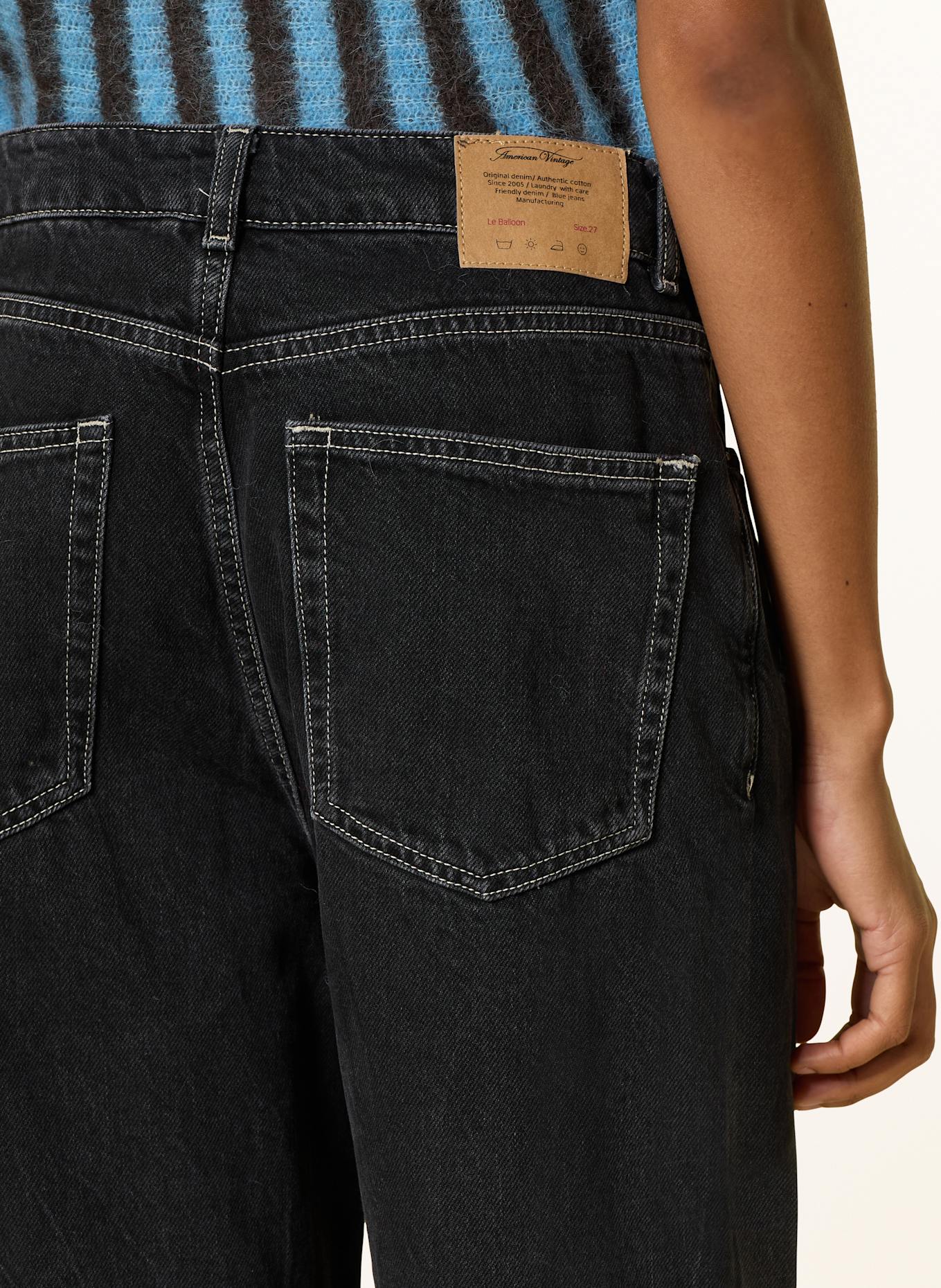 American Vintage Jeansy barrel YOPDAY: black vintage black vintage