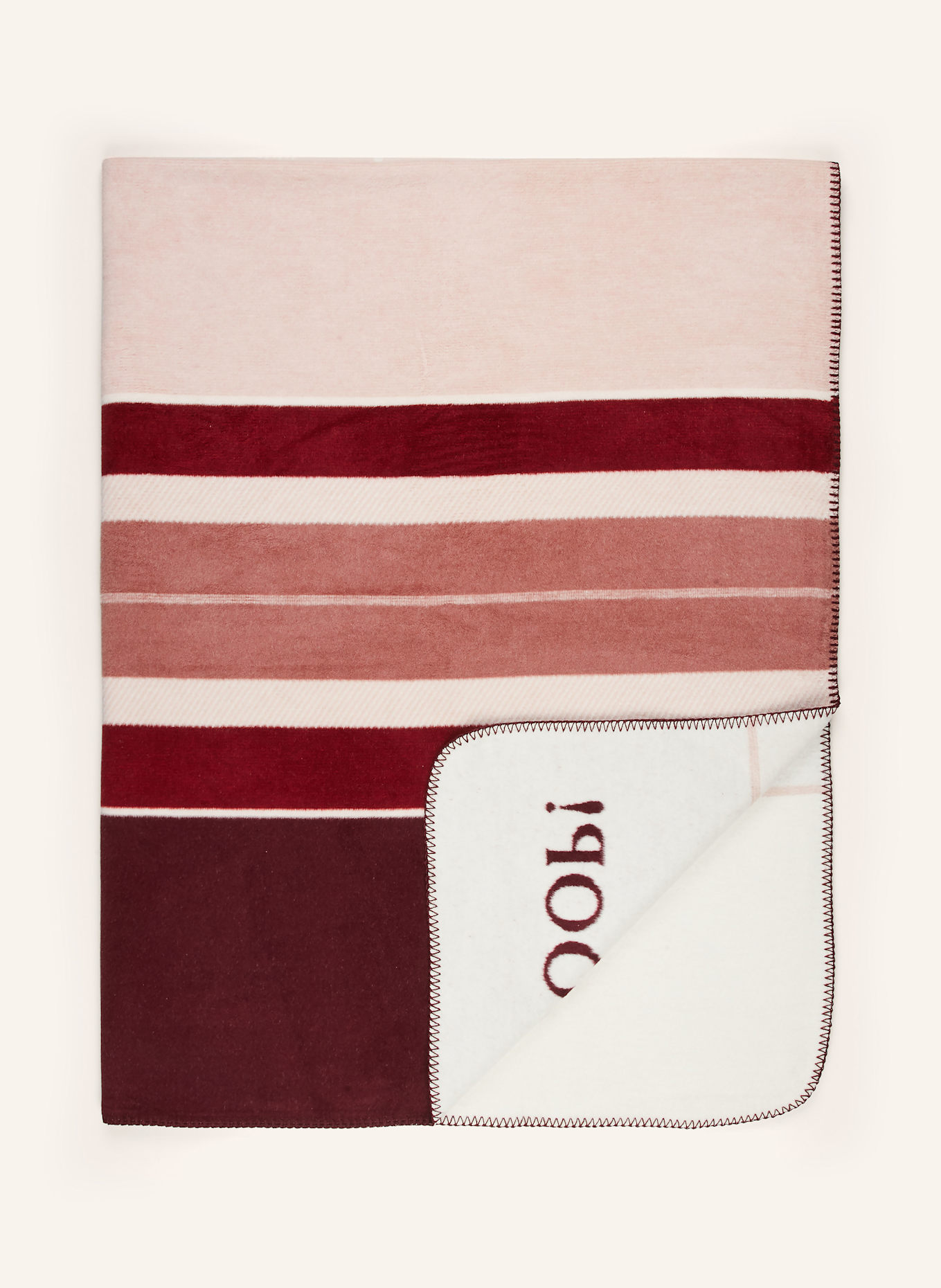 JOOP! Plaid JOOP! GRATE: DUNKELROT / HELLROSA / CREME