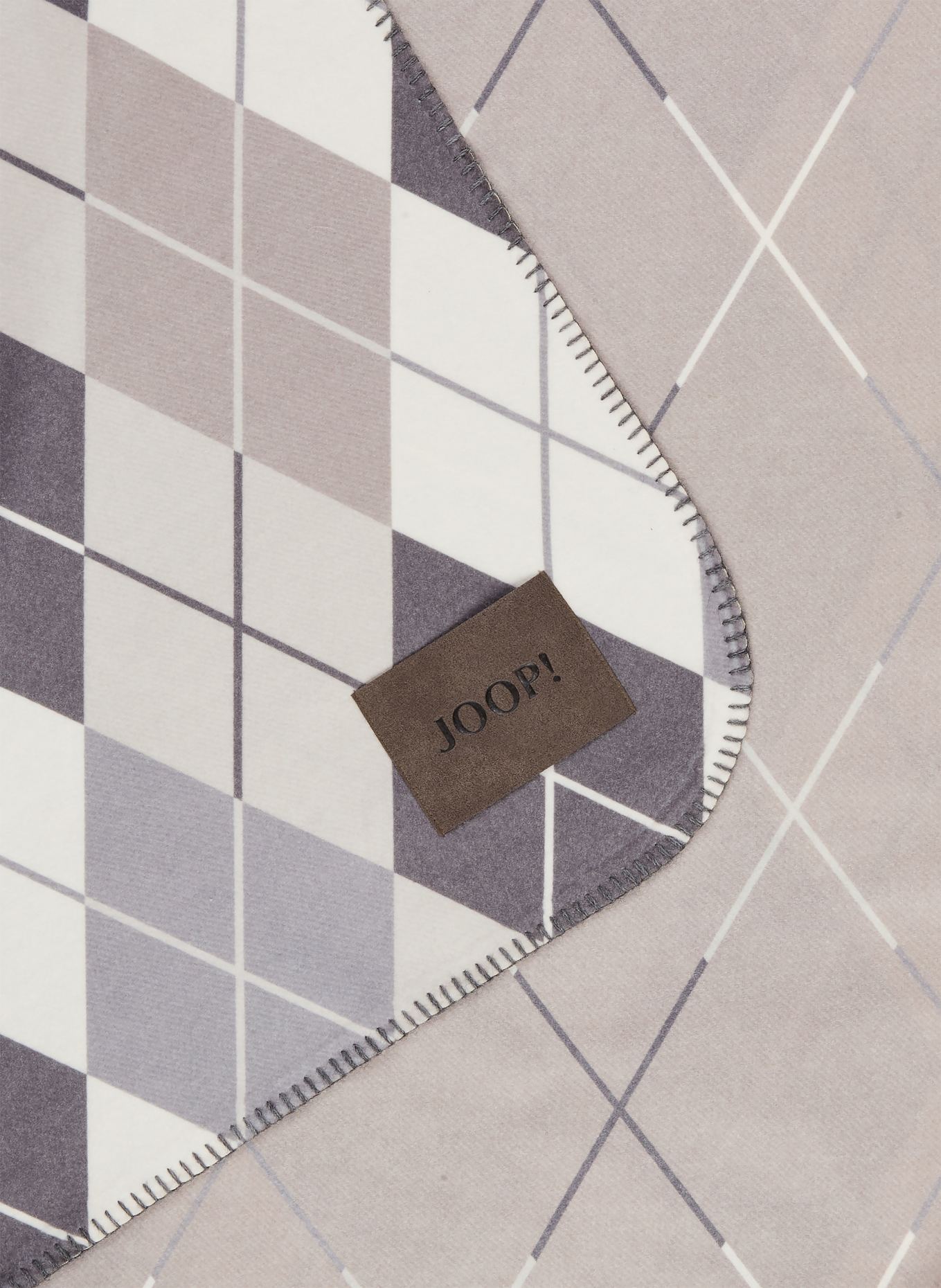 JOOP! Plaid JOOP! SOFT: HELLGRAU / GRAU / CREME