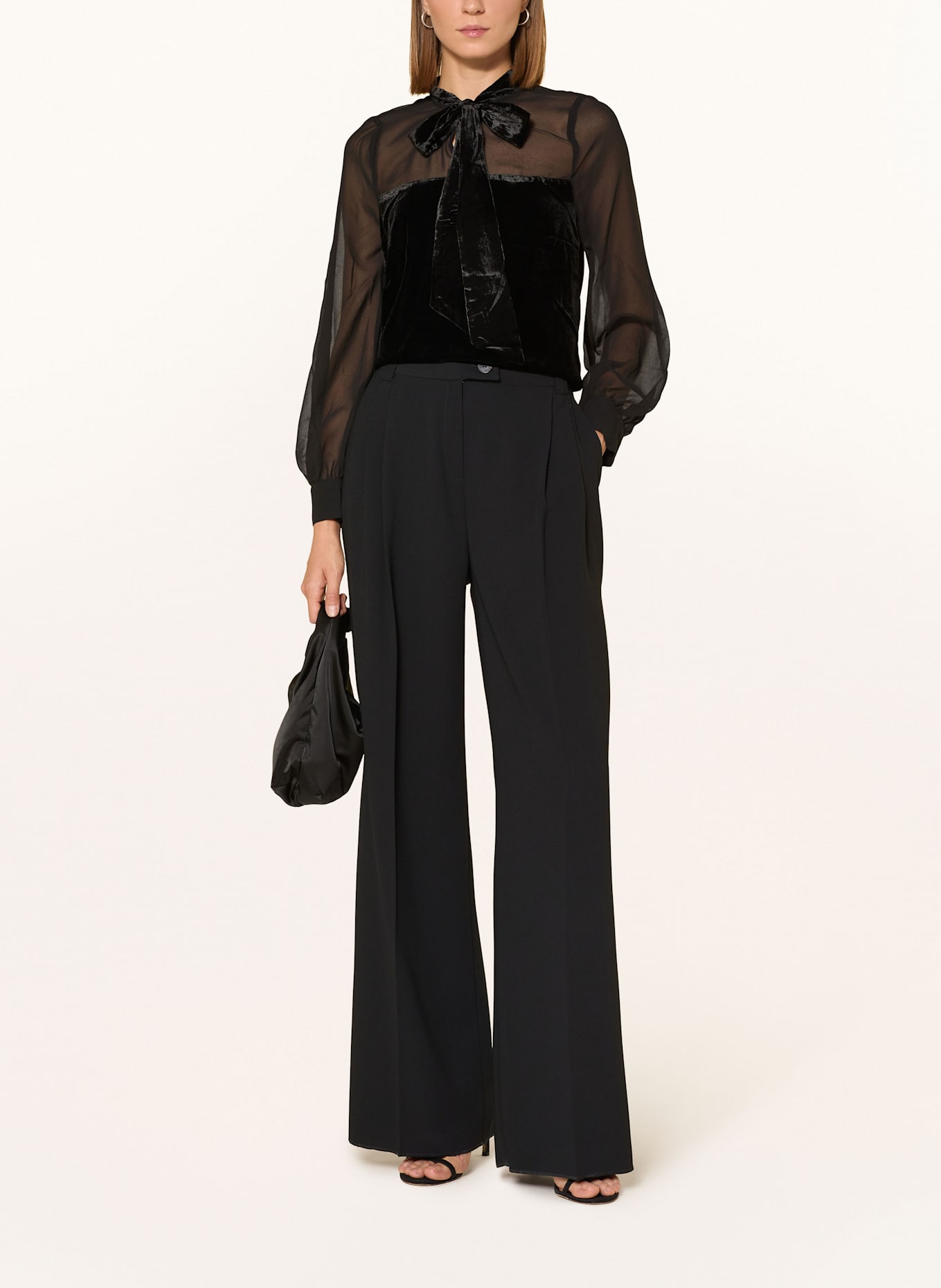 Phase Eight Schluppenbluse RAYE im Materialmix: SCHWARZ