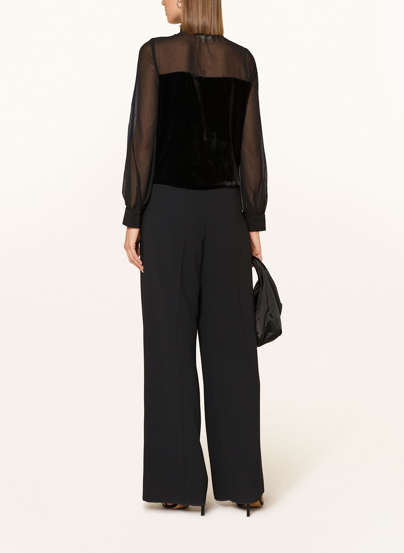 Phase Eight Schluppenbluse RAYE im Materialmix: SCHWARZ