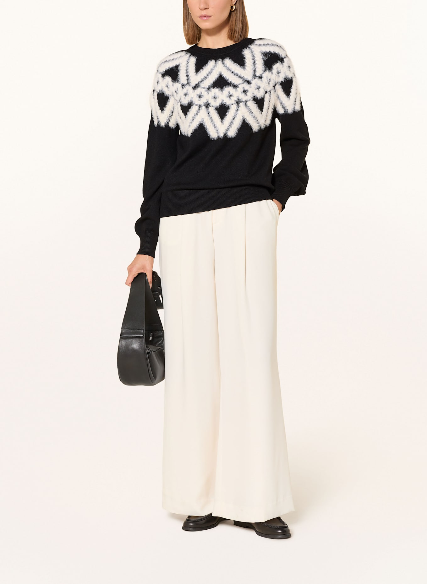 Phase Eight Sweter KARLA: CZARNY / BIAŁY