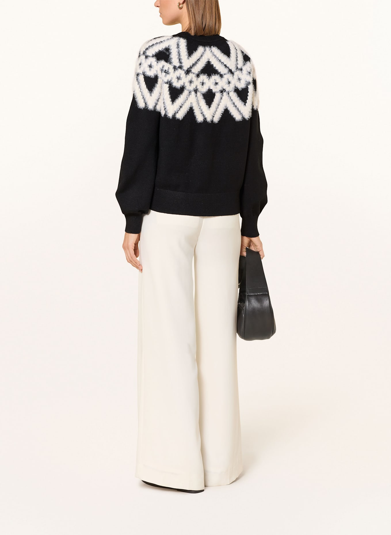 Phase Eight Sweter KARLA: CZARNY / BIAŁY