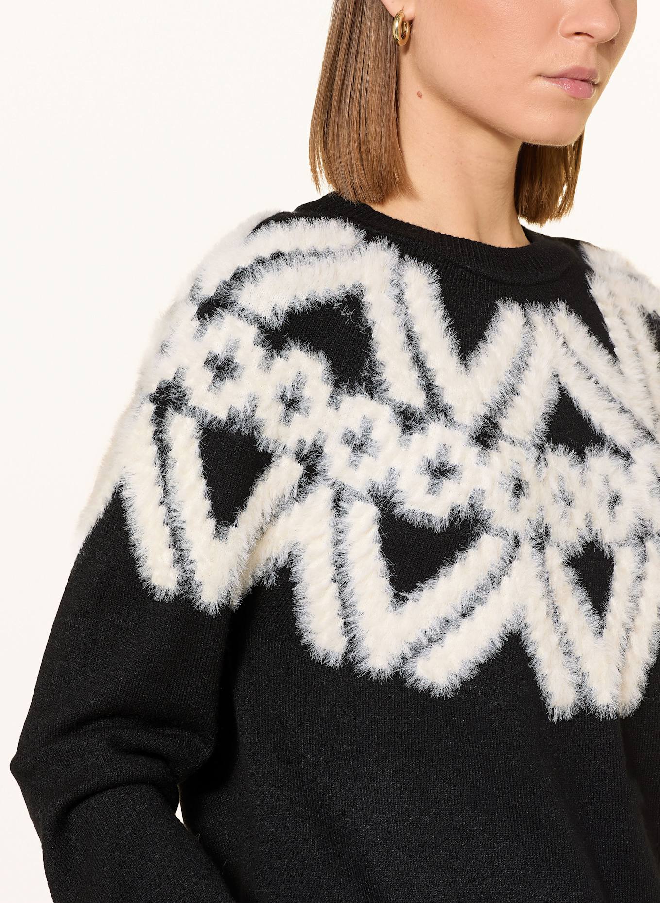 Phase Eight Sweter KARLA: CZARNY / BIAŁY