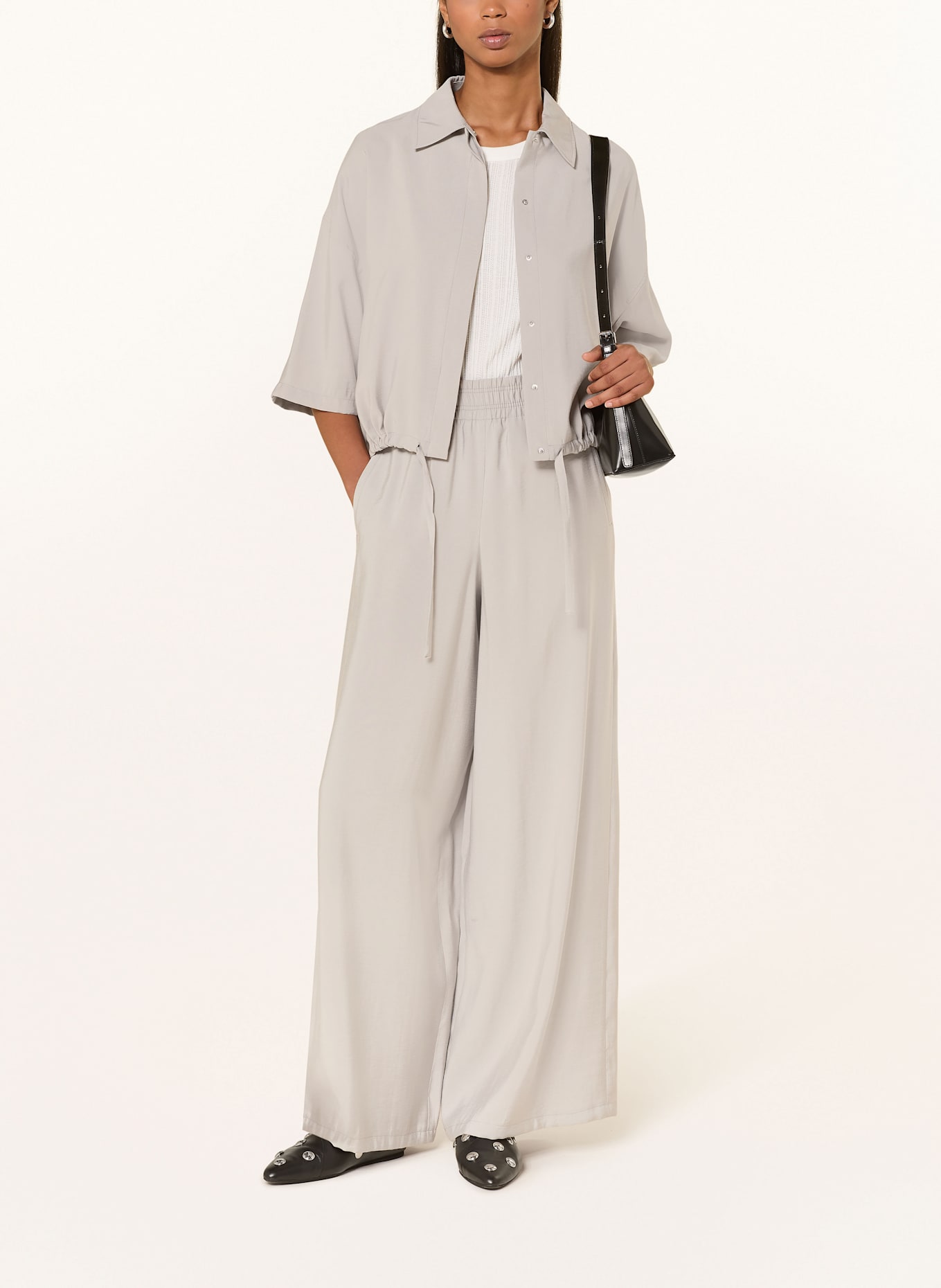 DRYKORN Wide leg trousers CEILING: GRAY