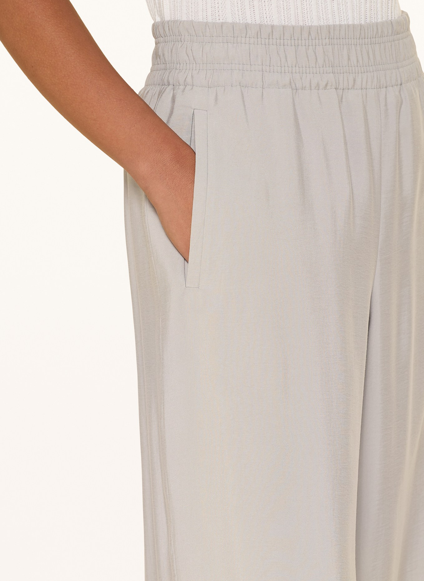 DRYKORN Wide leg trousers CEILING: GRAY