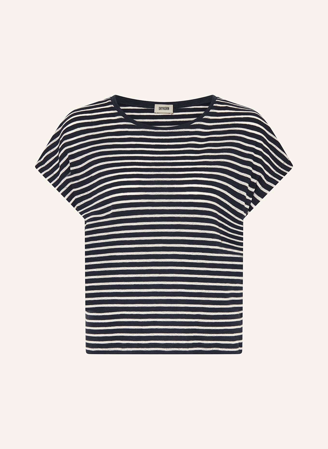 DRYKORN T-Shirt VANOPE: BLAU / WEISS