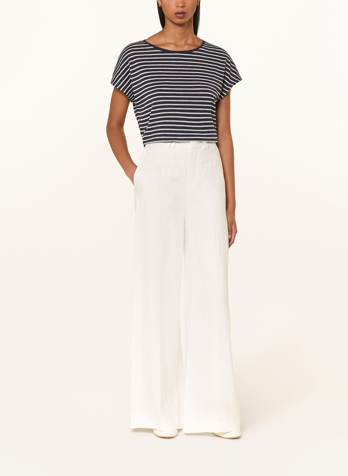 DRYKORN T-Shirt VANOPE: BLAU / WEISS