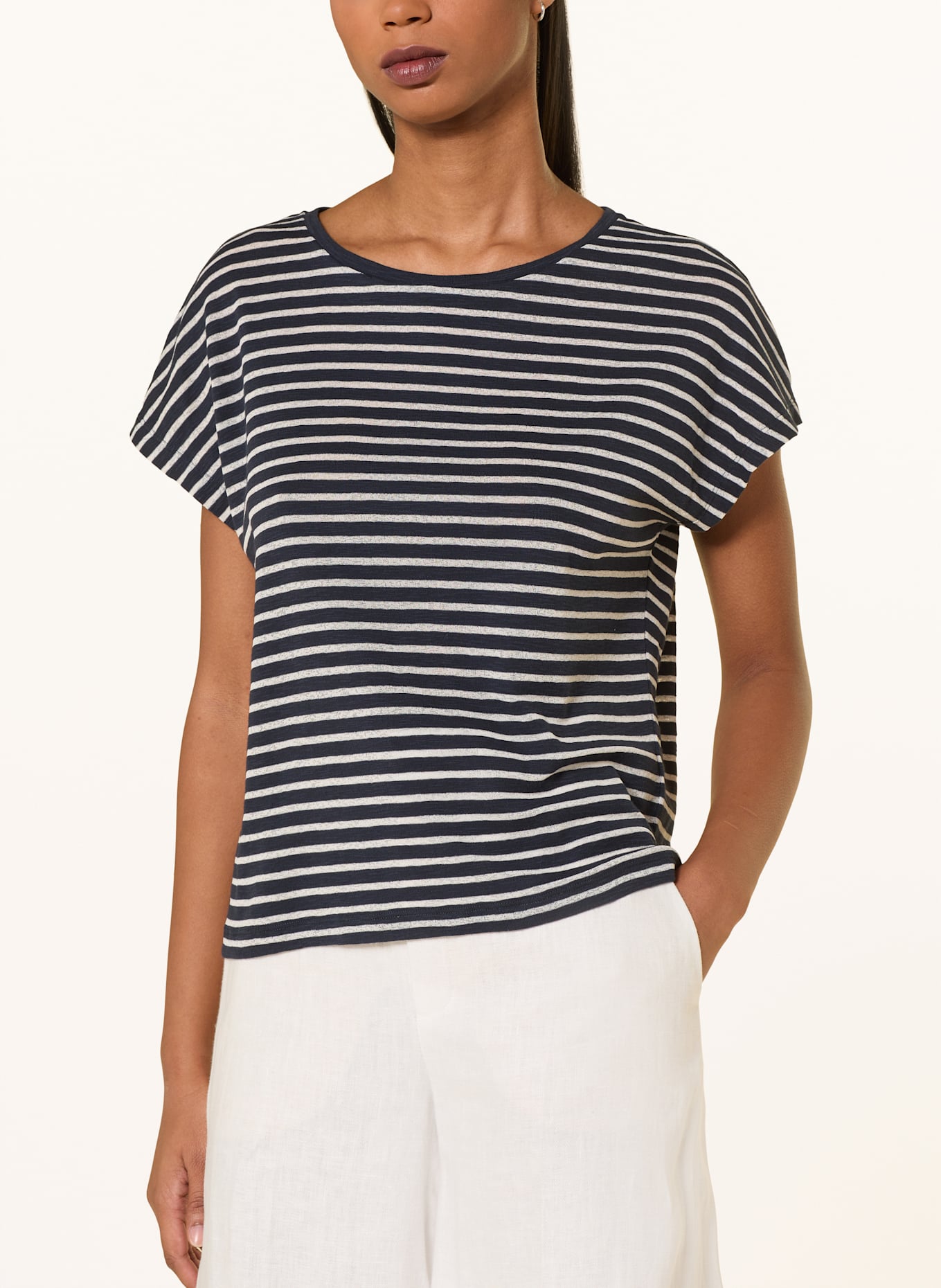 DRYKORN T-Shirt VANOPE: BLAU / WEISS