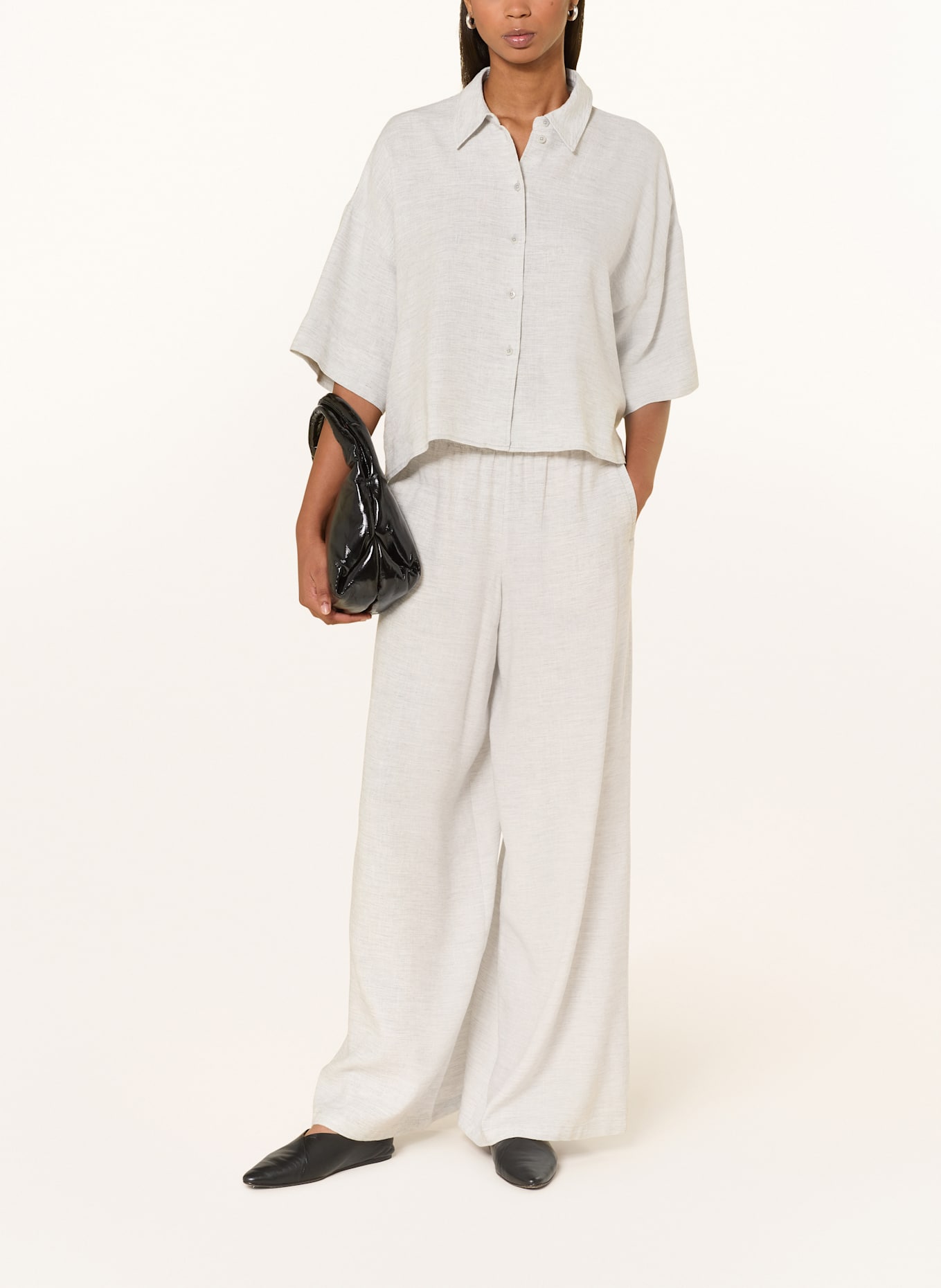 DRYKORN YARIKA shirt blouse with linen: LIGHT GRAY