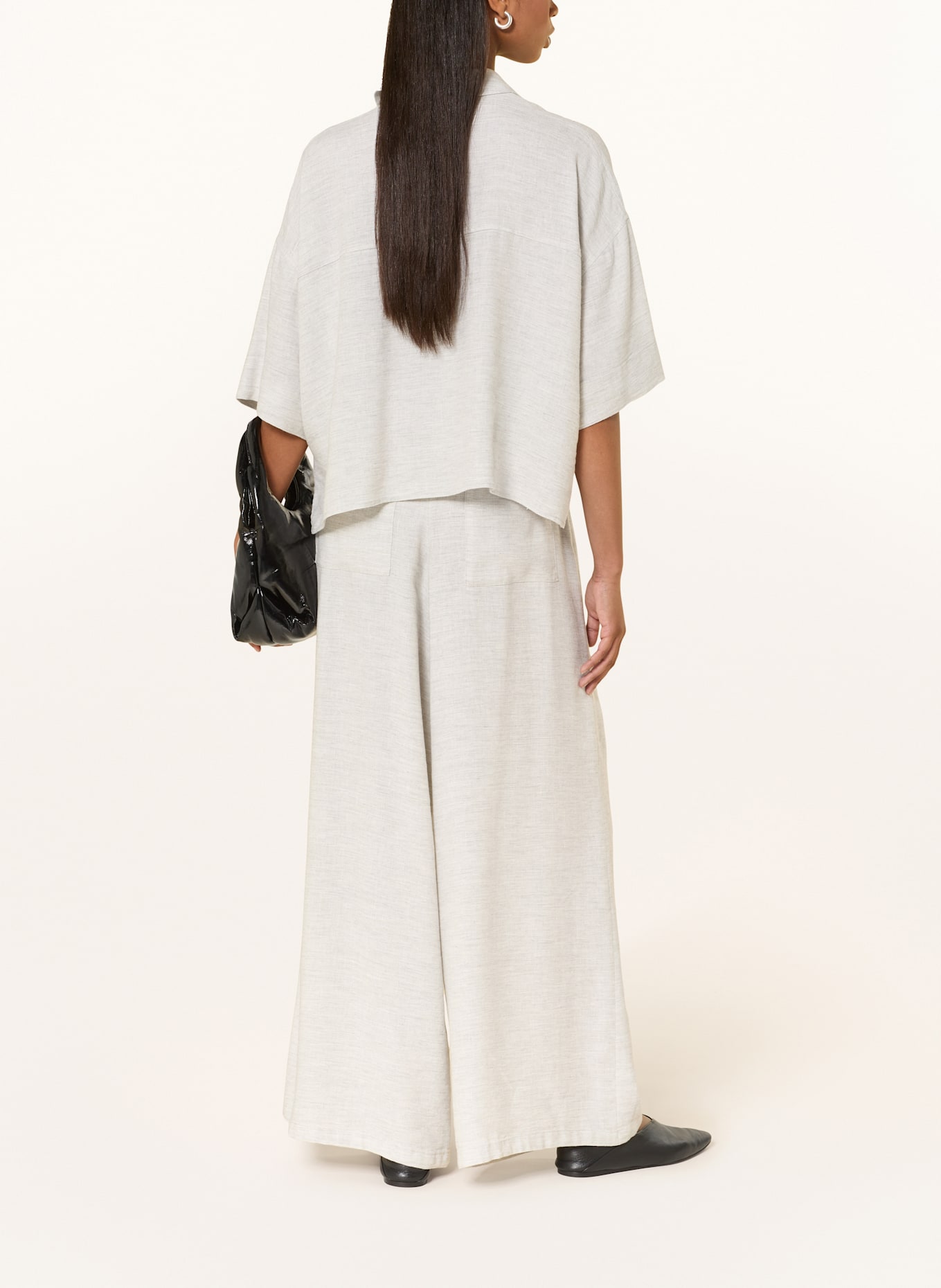 DRYKORN YARIKA shirt blouse with linen: LIGHT GRAY