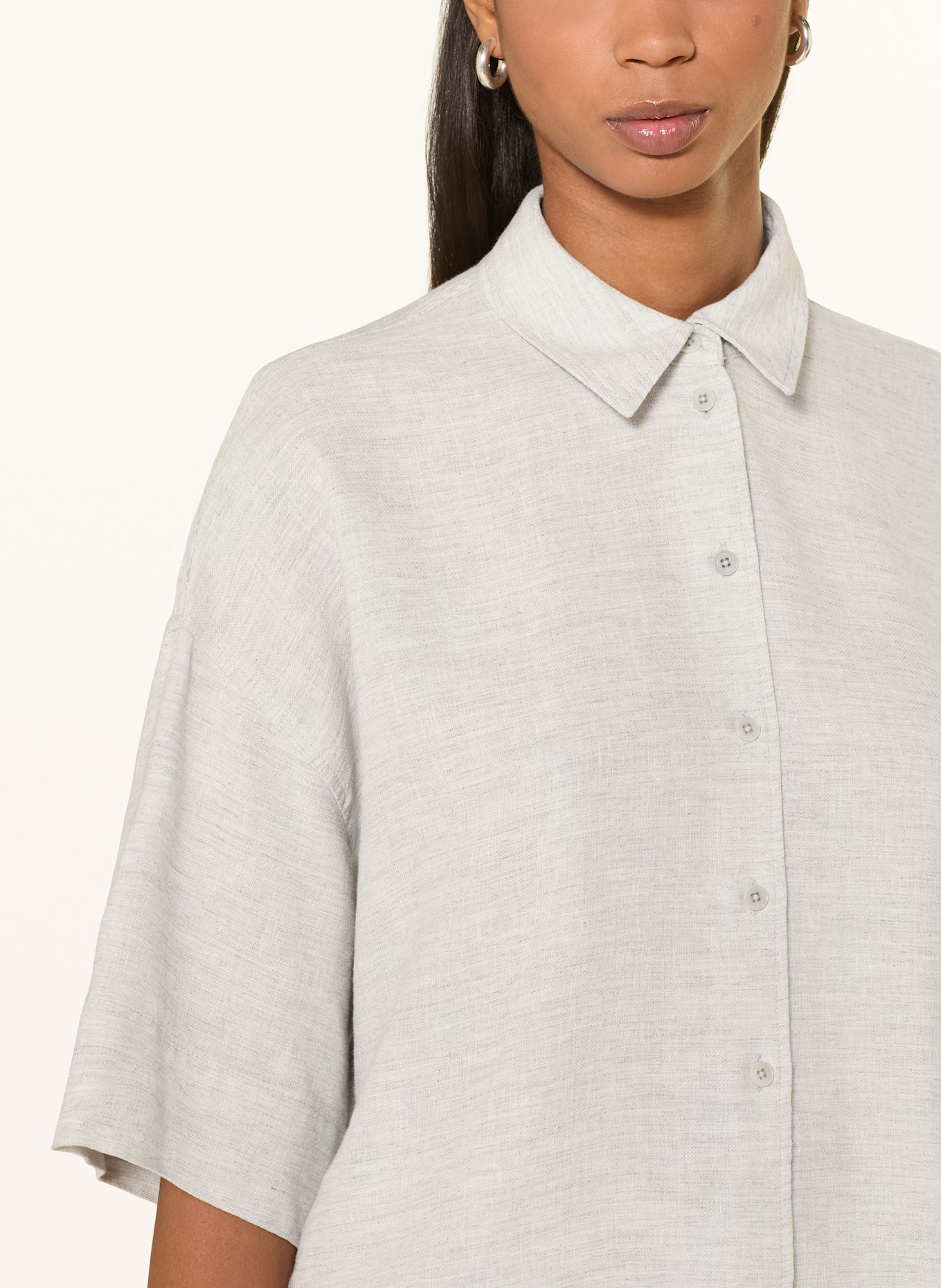 DRYKORN YARIKA shirt blouse with linen: LIGHT GRAY