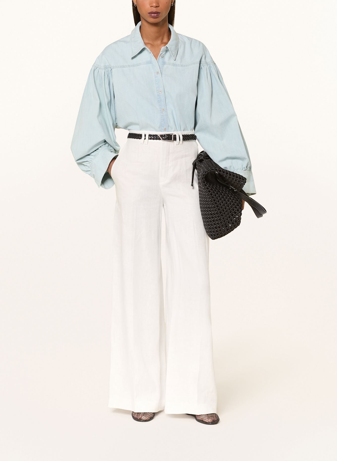 DRYKORN Marlenehose AQUITE aus Leinen: ECRU