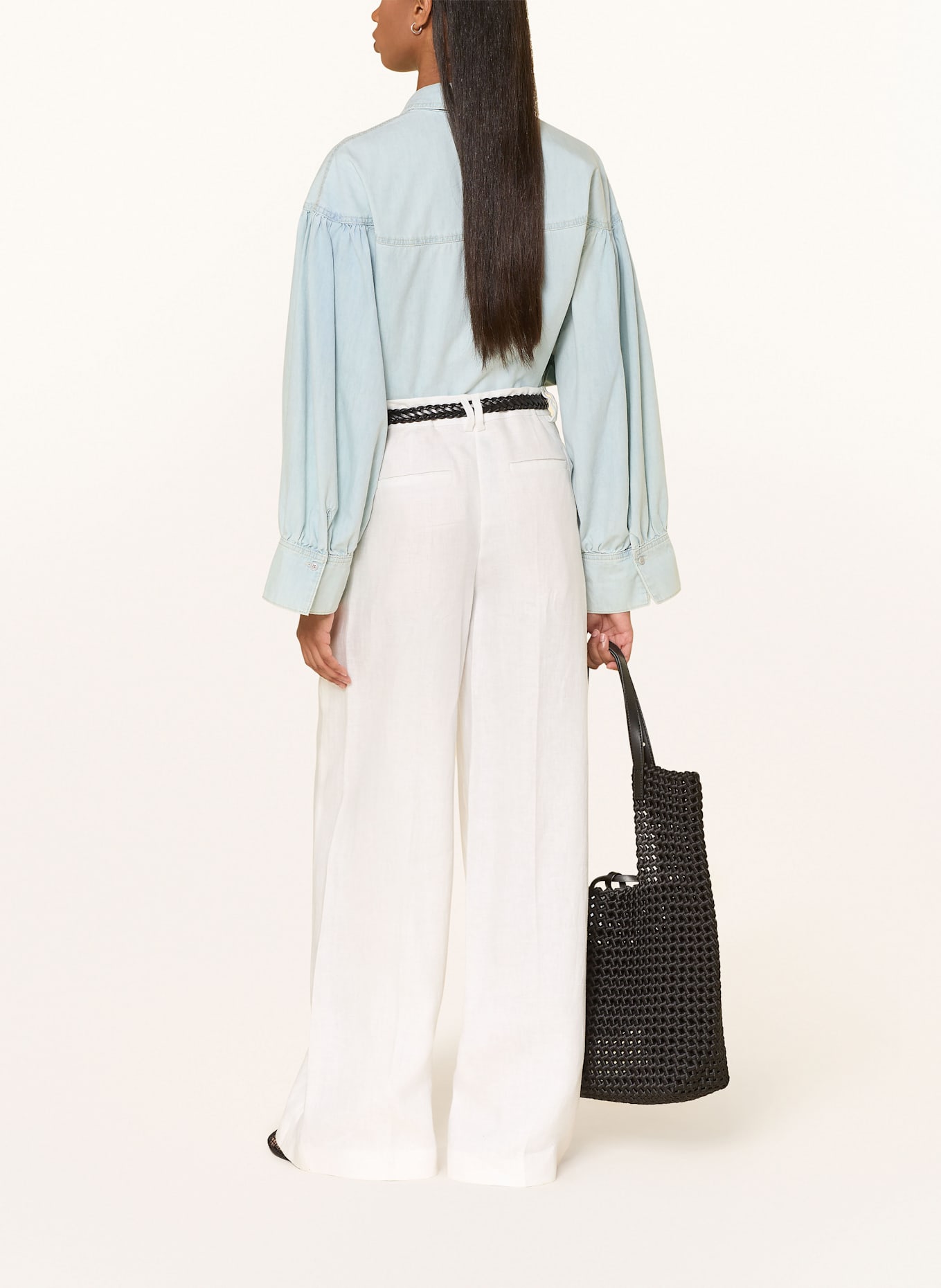 DRYKORN Marlenehose AQUITE aus Leinen: ECRU