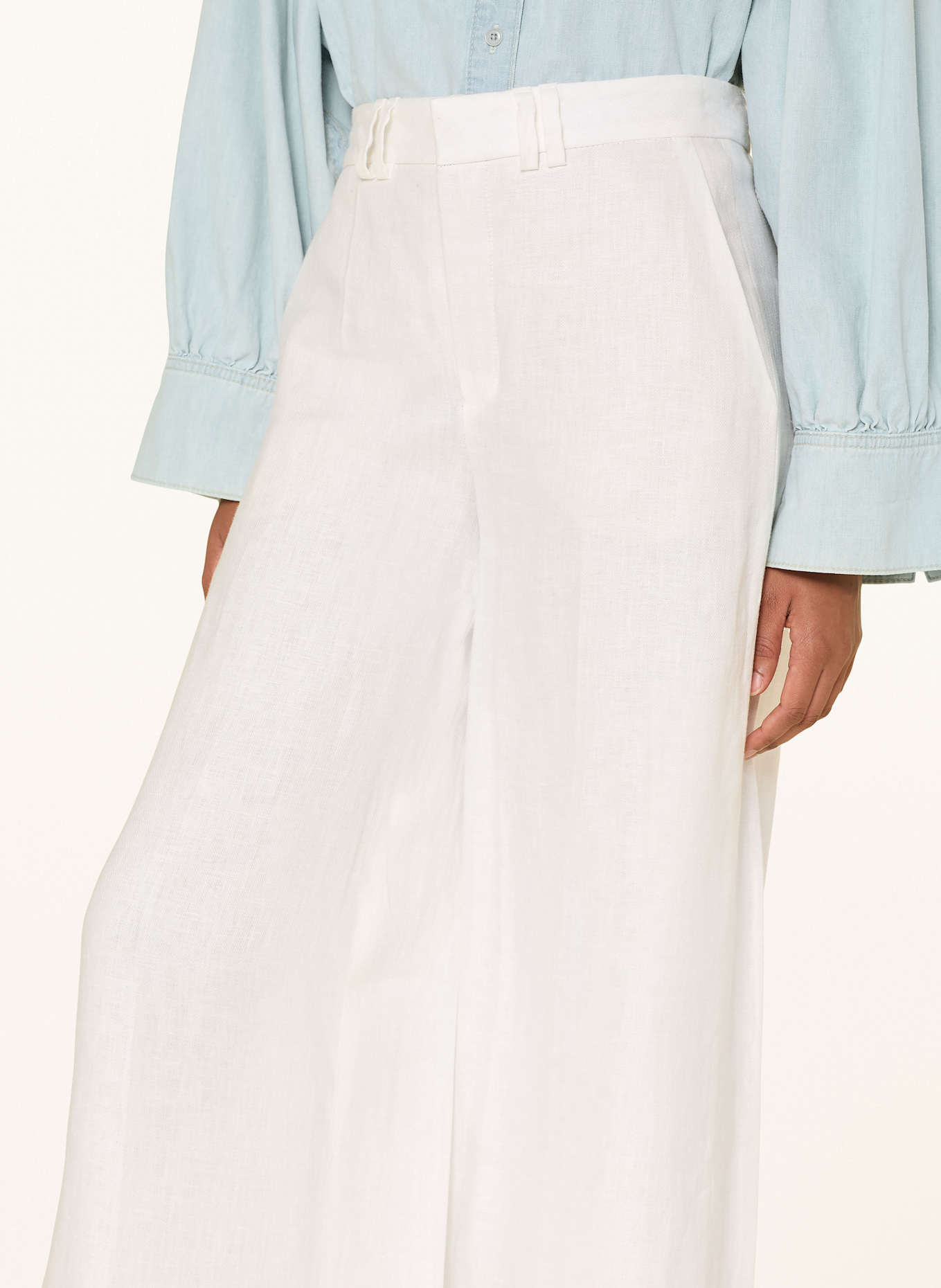 DRYKORN Marlenehose AQUITE aus Leinen: ECRU