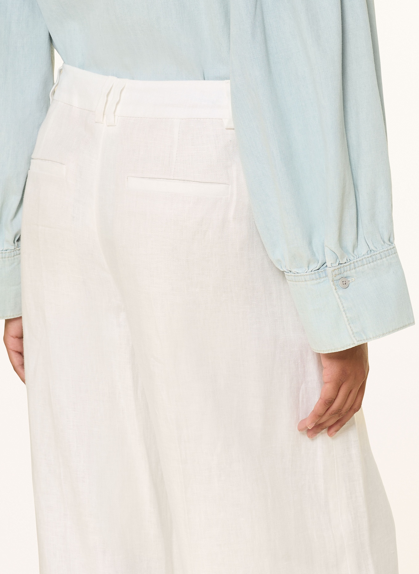 DRYKORN Marlenehose AQUITE aus Leinen: ECRU