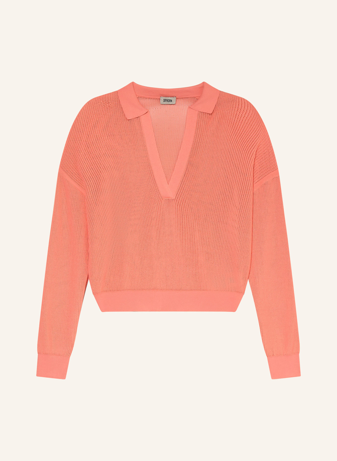 DRYKORN Strick-Poloshirt JORGIA: LACHS