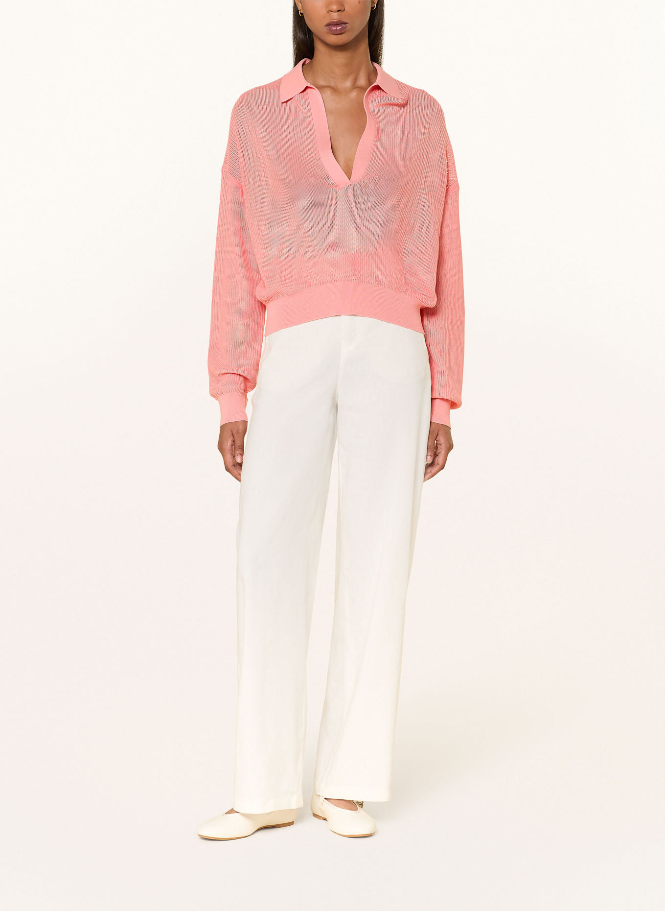 DRYKORN Strick-Poloshirt JORGIA: LACHS