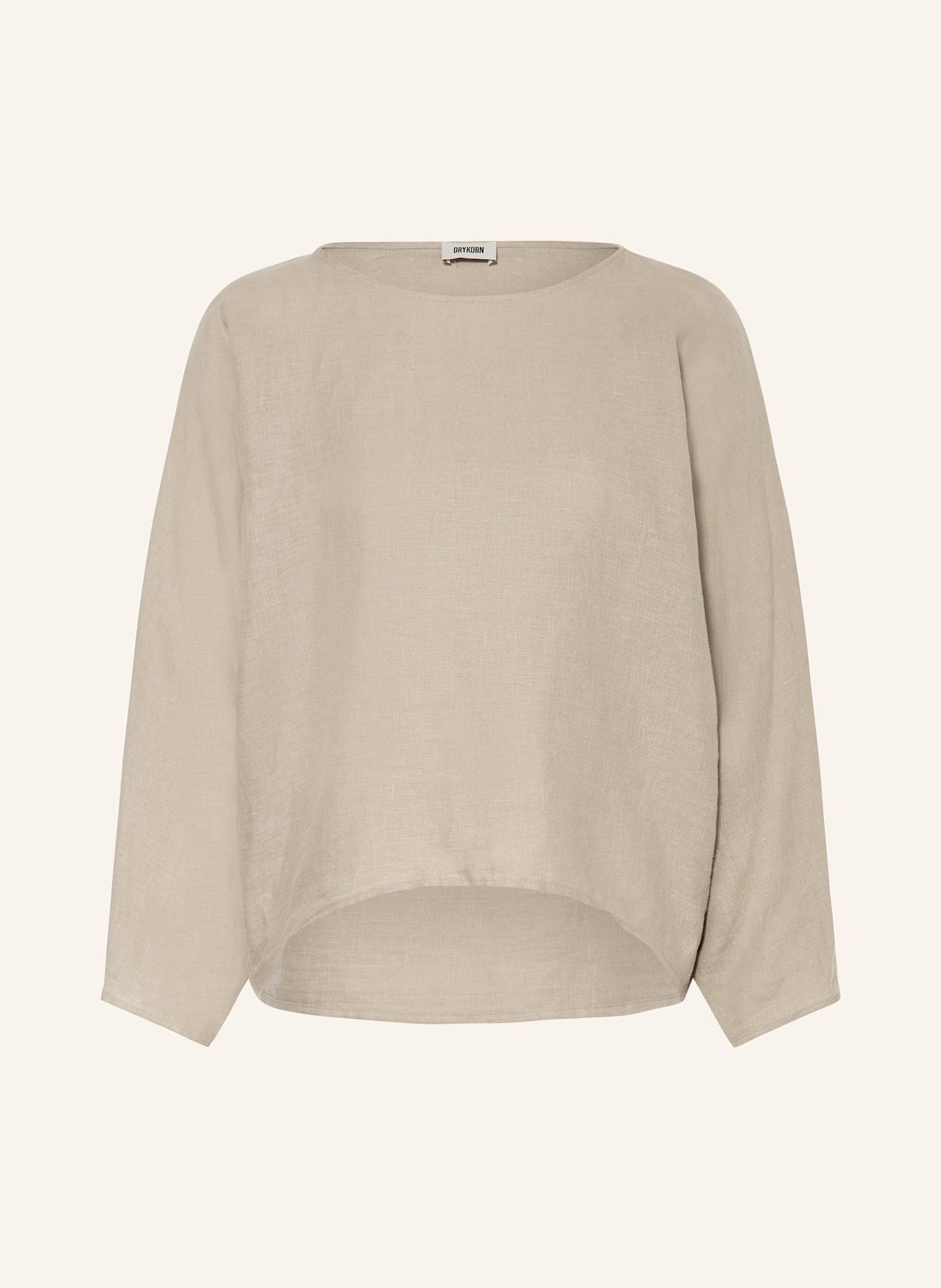 DRYKORN Blusenshirt NIALINI aus Leinen: KHAKI