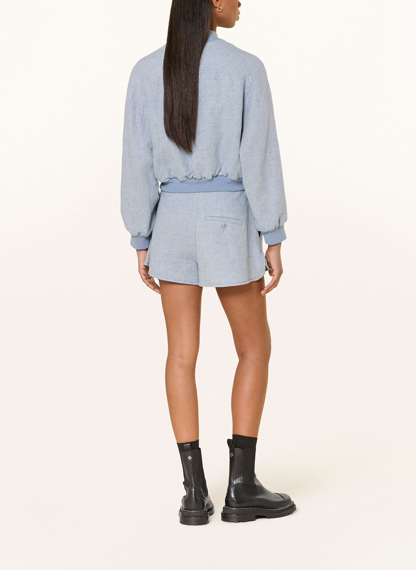 DRYKORN Paperbag-short DUBIOUS: LICHTBLAUW