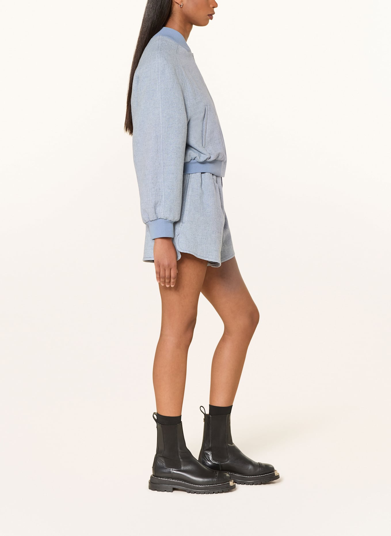 DRYKORN Paperbag-short DUBIOUS: LICHTBLAUW