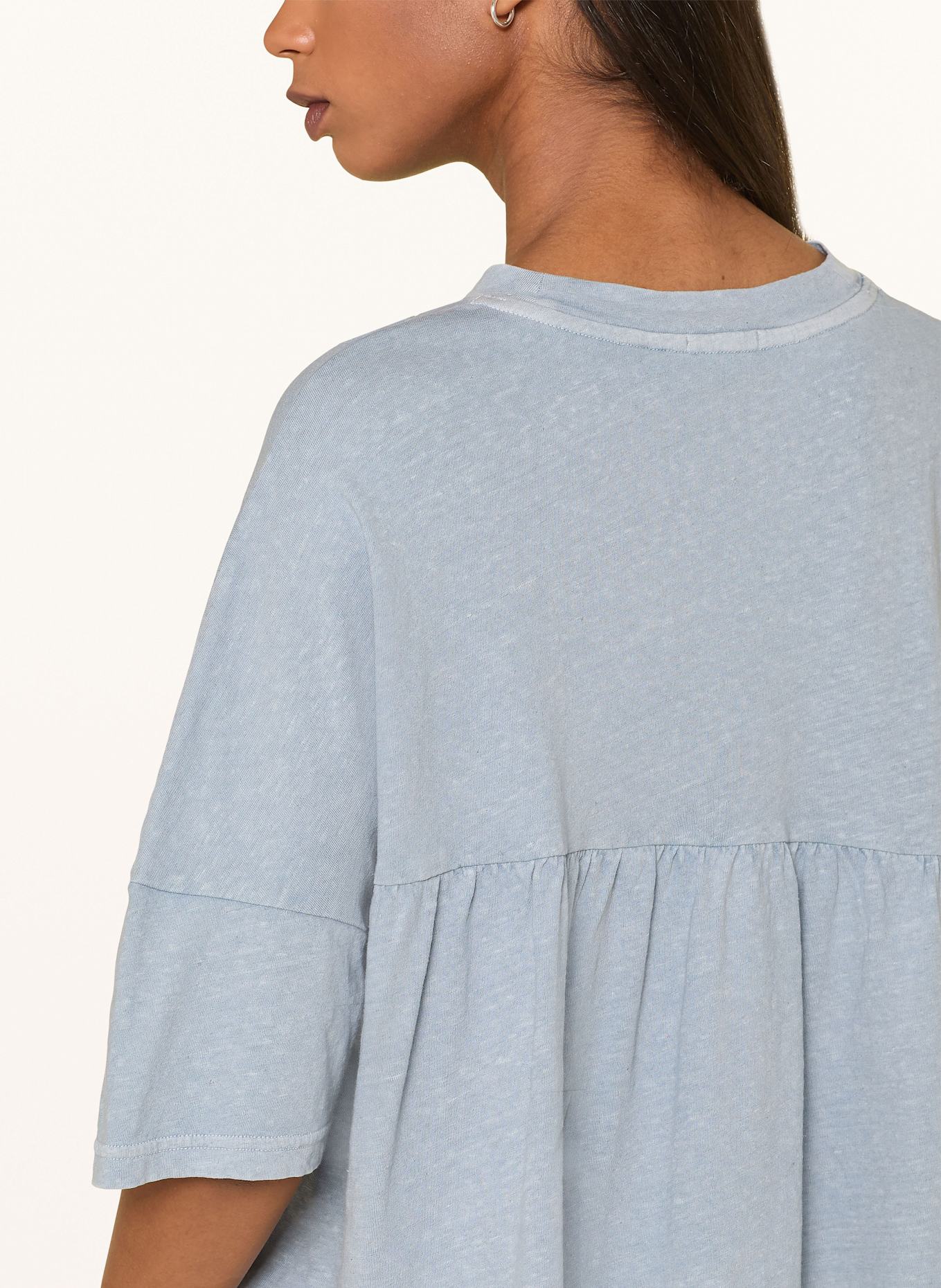 DRYKORN T-shirt FIONNA met linnen: BLAUWGRIJS