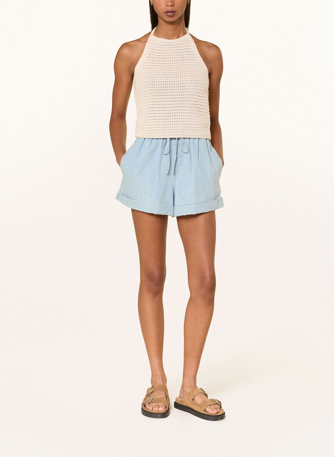 DRYKORN Top en maille AKWY: ÉCRU