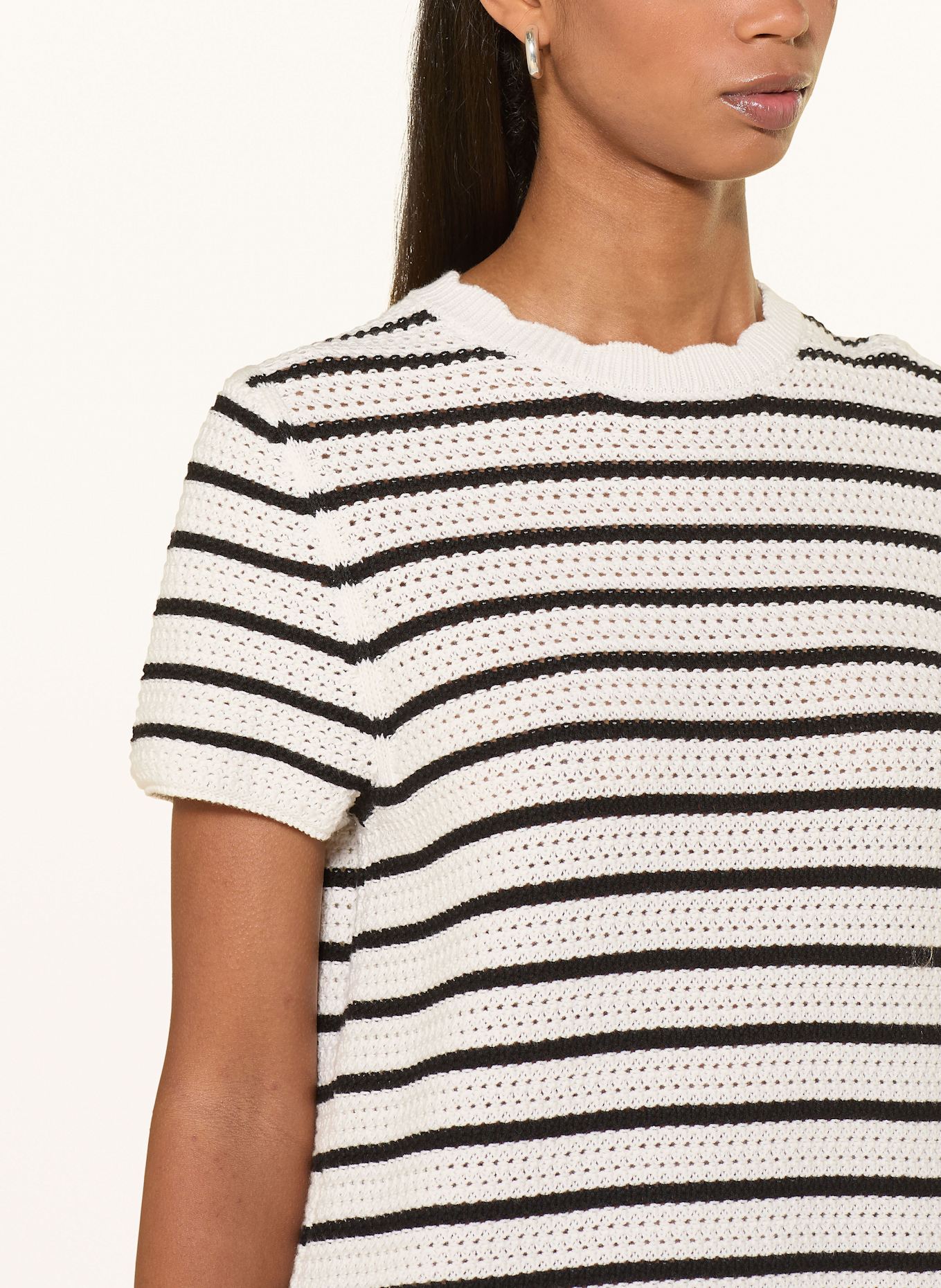 DRYKORN Strickkleid AIULA: WEISS / SCHWARZ