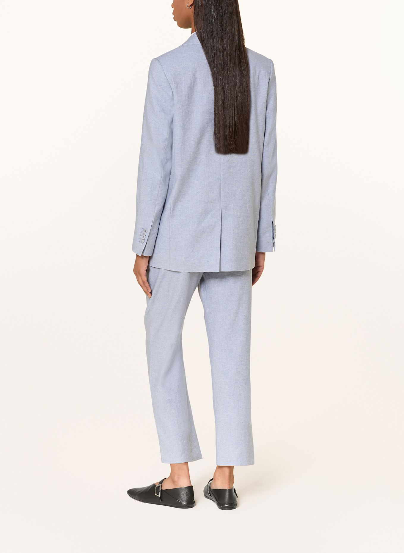 DRYKORN Spodnie marlena DISPATCH z lnem: SZARONIEBIESKI