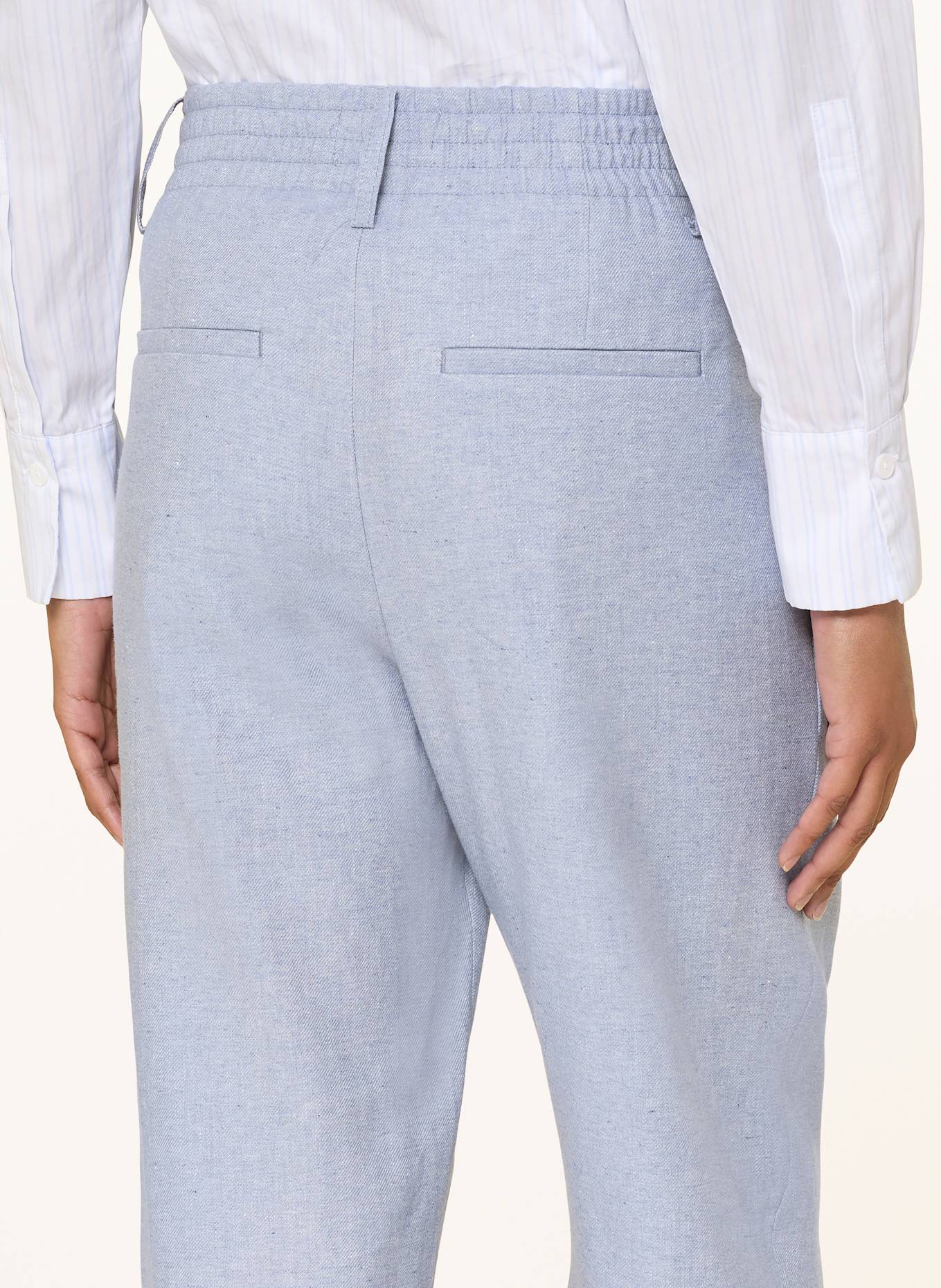 DRYKORN Spodnie marlena DISPATCH z lnem: SZARONIEBIESKI