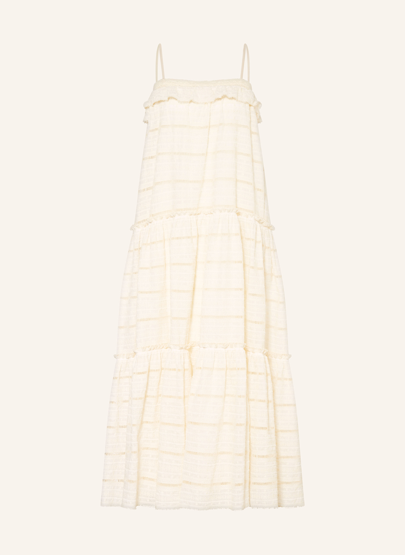 DRYKORN Jurk NIVELA met kant: ECRU