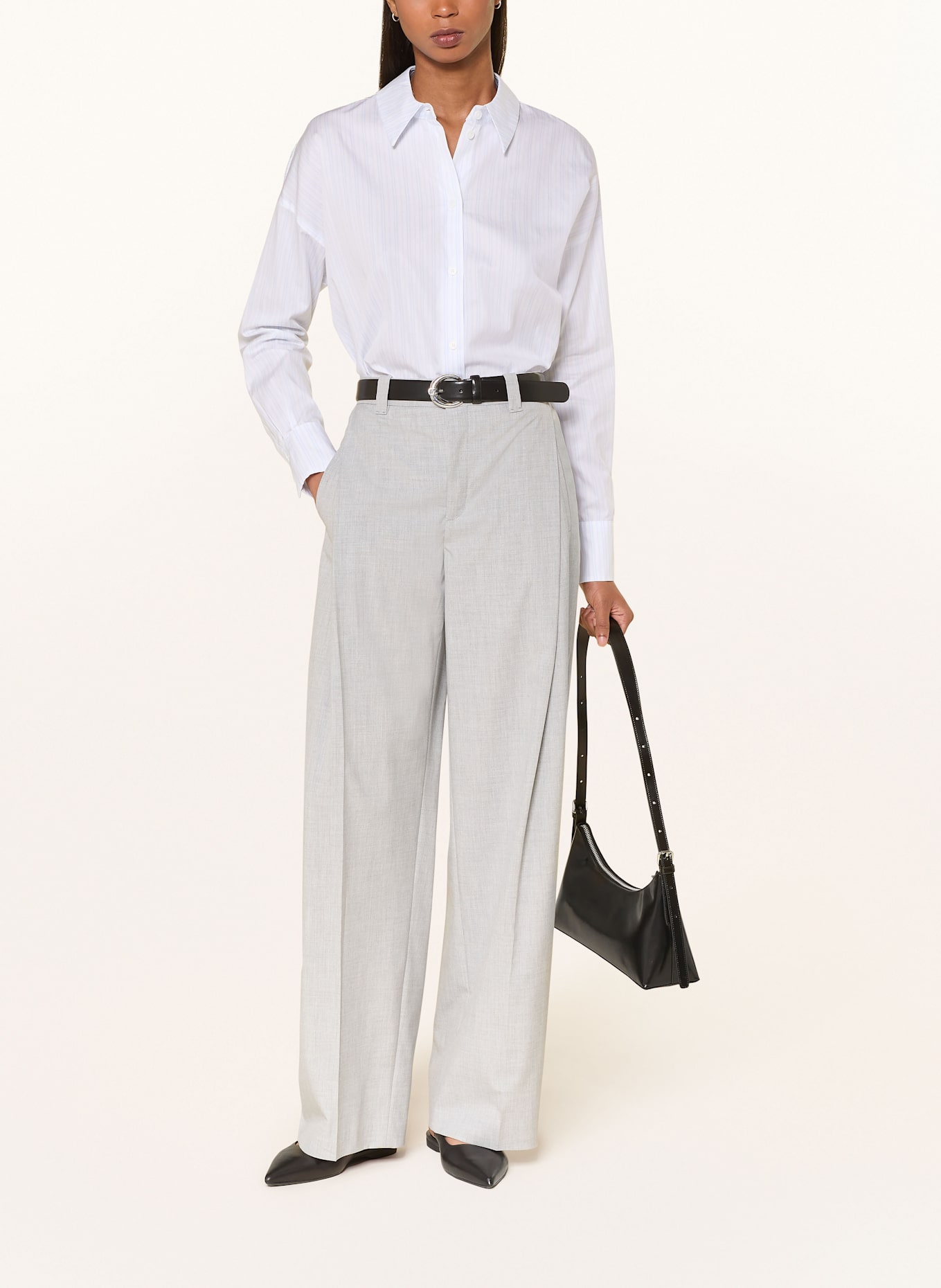 DRYKORN Chemisier CLOELIA: BLANC / BLEU CLAIR