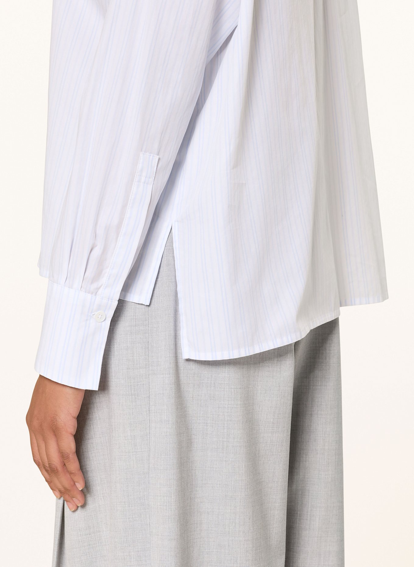 DRYKORN Chemisier CLOELIA: BLANC / BLEU CLAIR