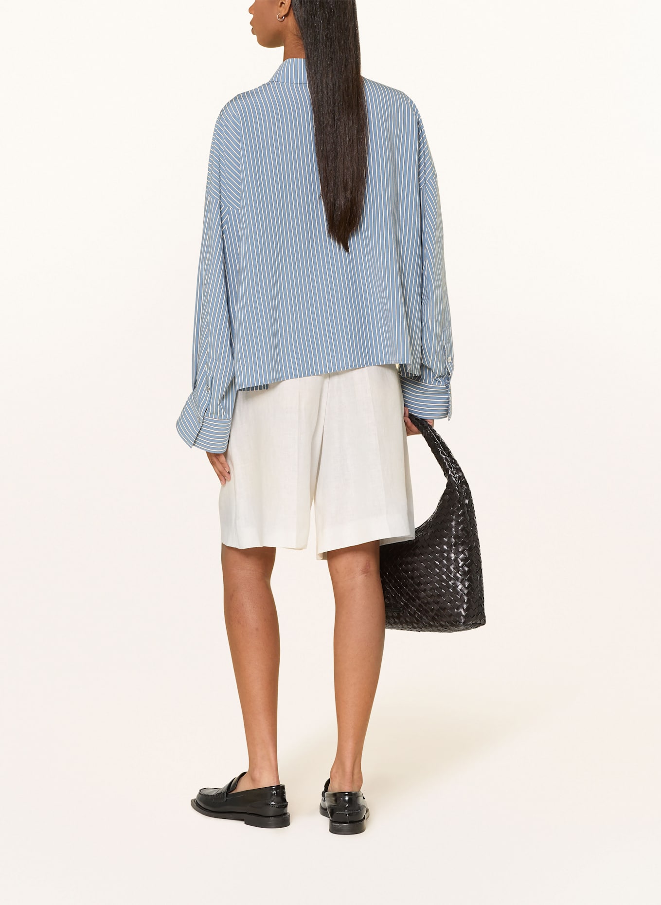 DRYKORN Short en lin GOVERN: ÉCRU