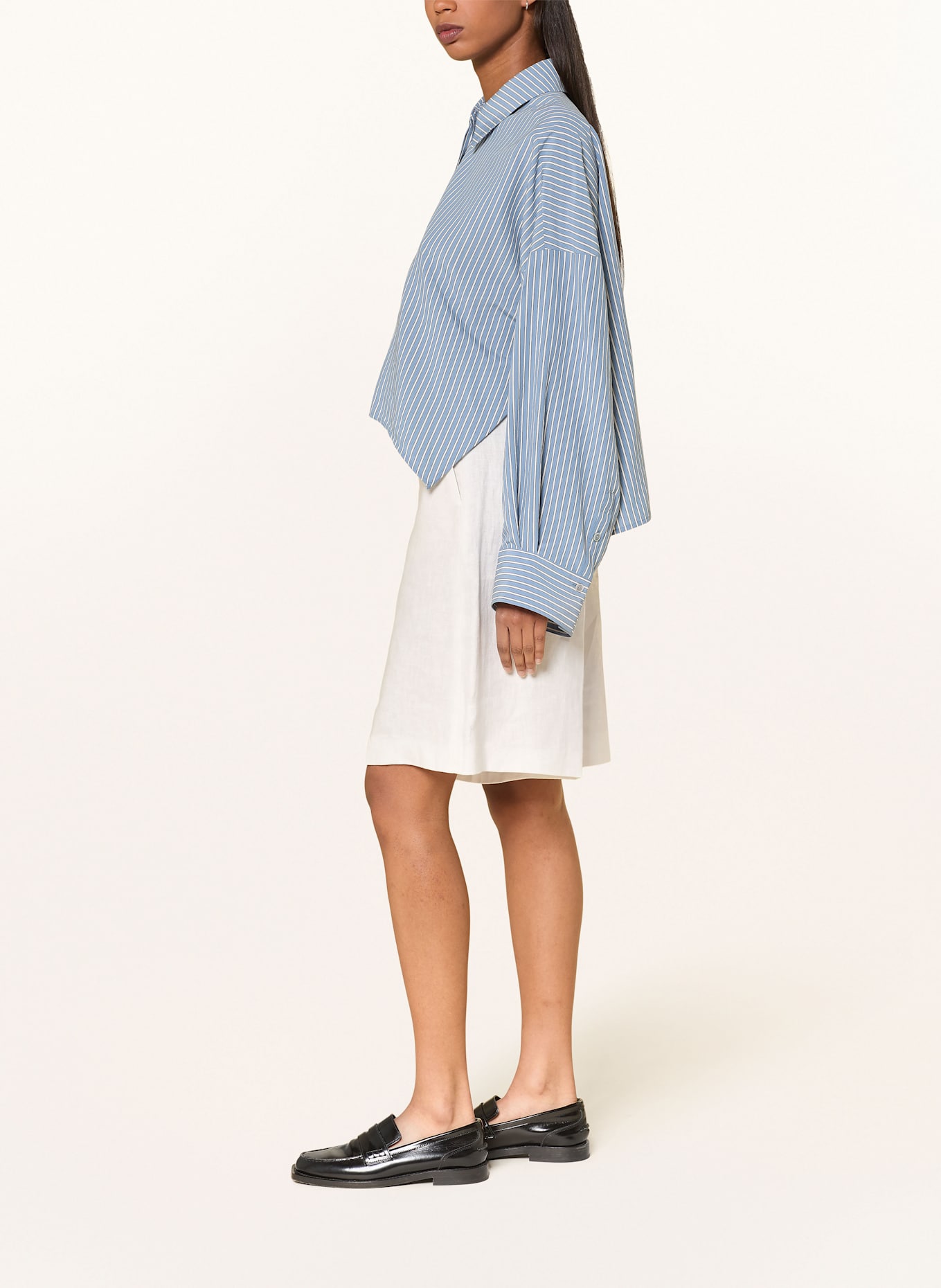 DRYKORN Short en lin GOVERN: ÉCRU