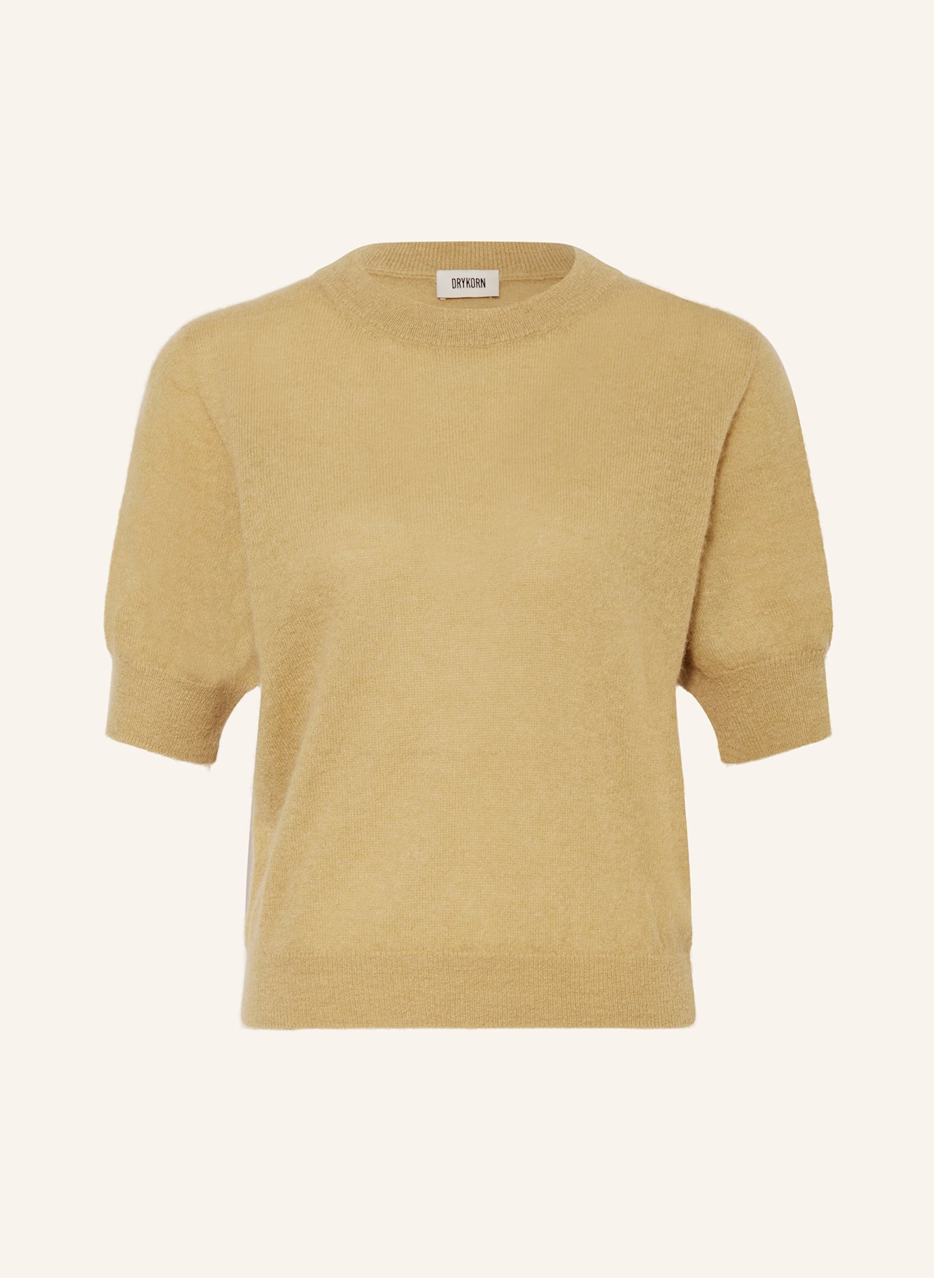 DRYKORN Úpletové tričko SANIDY s alpakou: SVĚTLE ZELENÁ