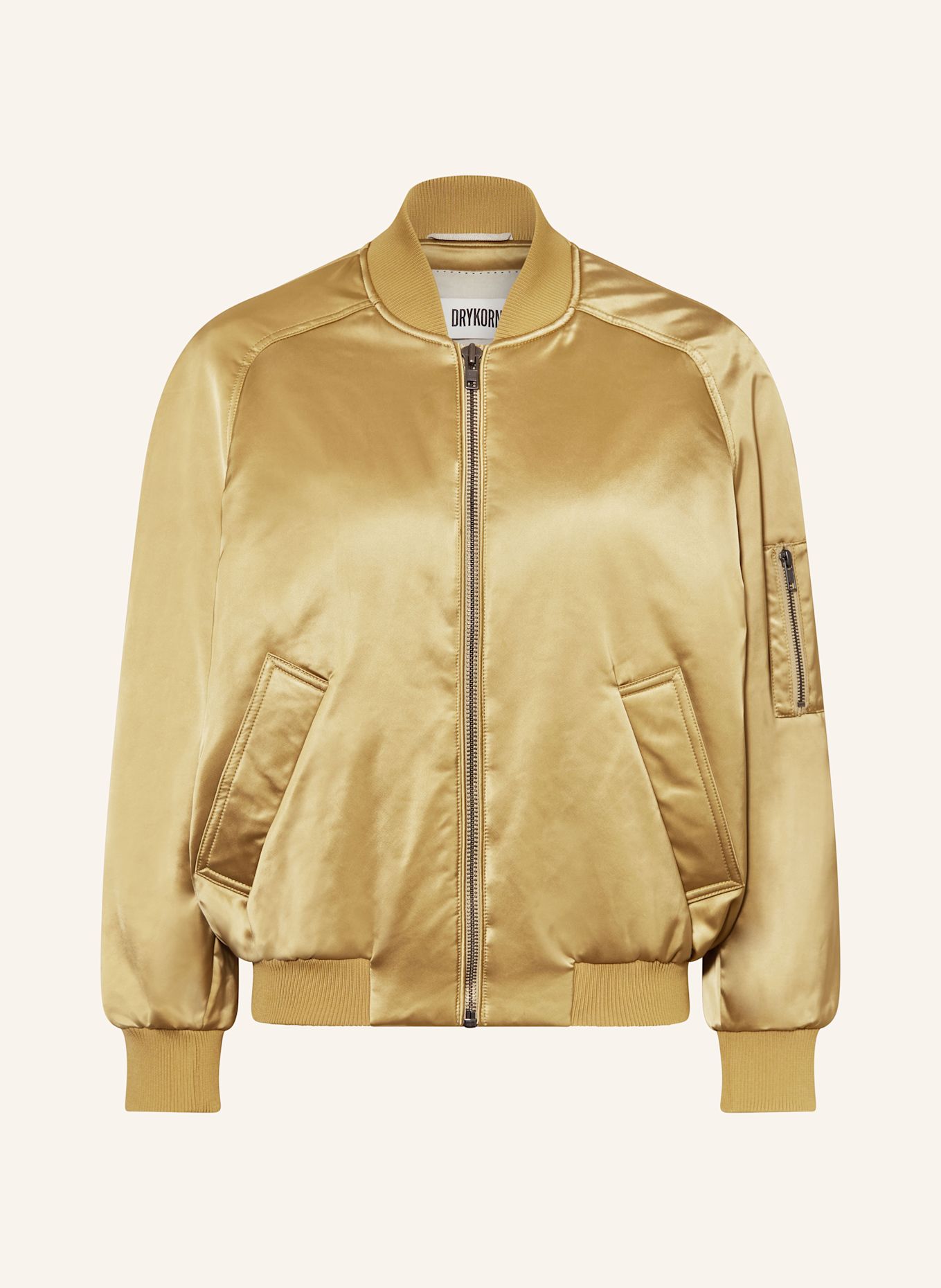 DRYKORN Saténový blouson BRAYS: HNĚDÁ