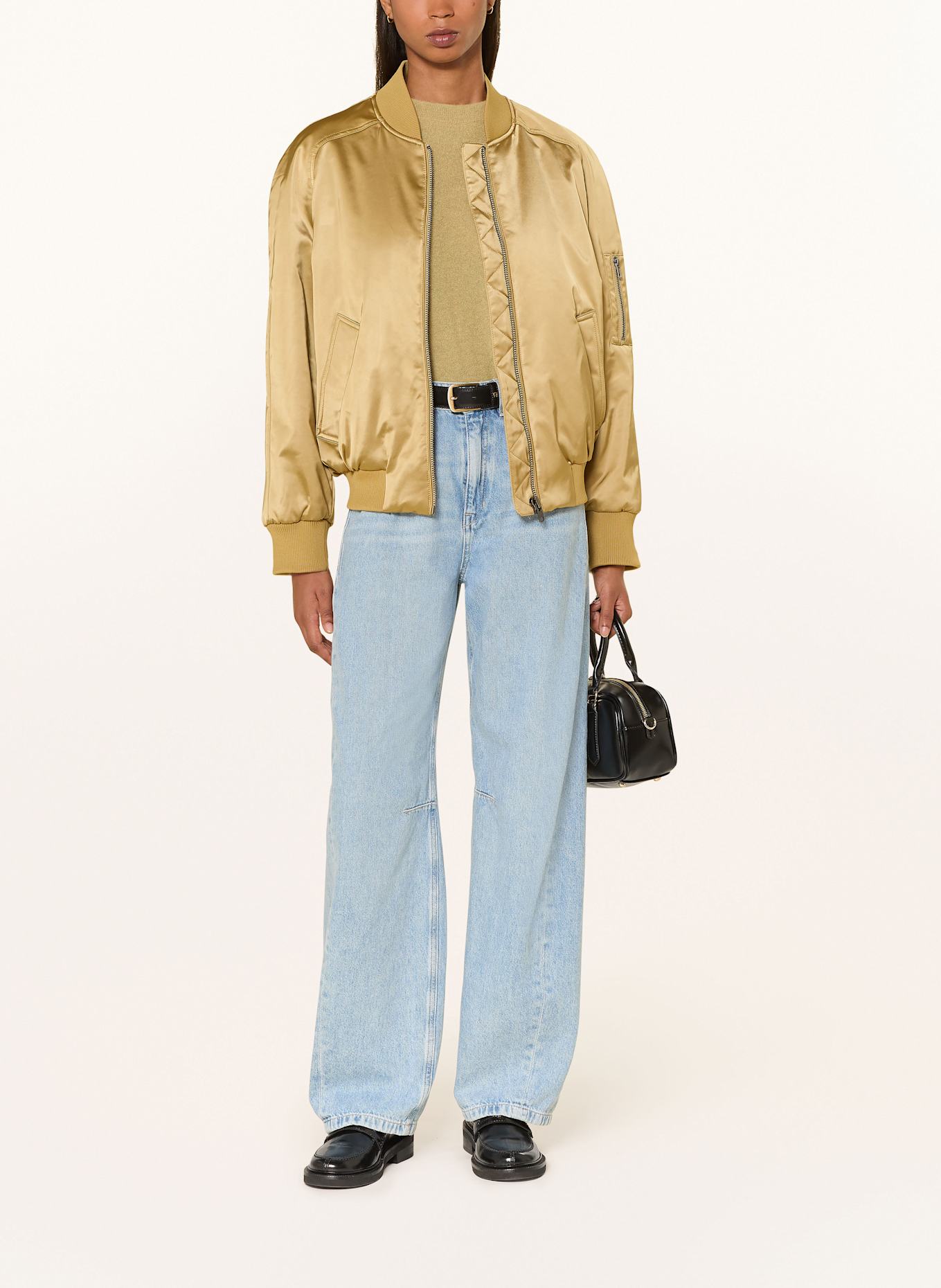 DRYKORN Saténový blouson BRAYS: HNĚDÁ