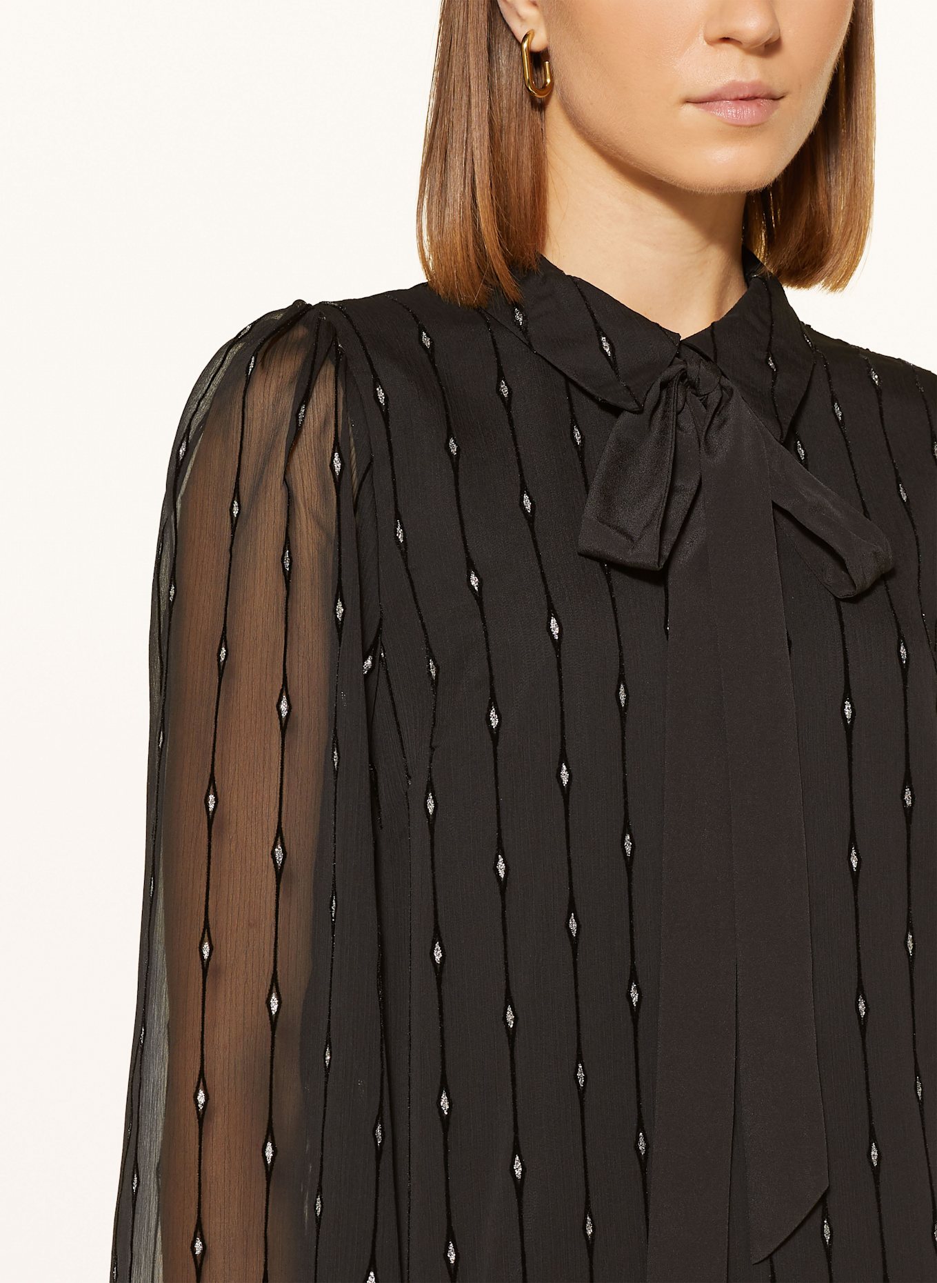 Phase Eight Hemdblusenkleid TESSA mit Glitzergarn: SCHWARZ