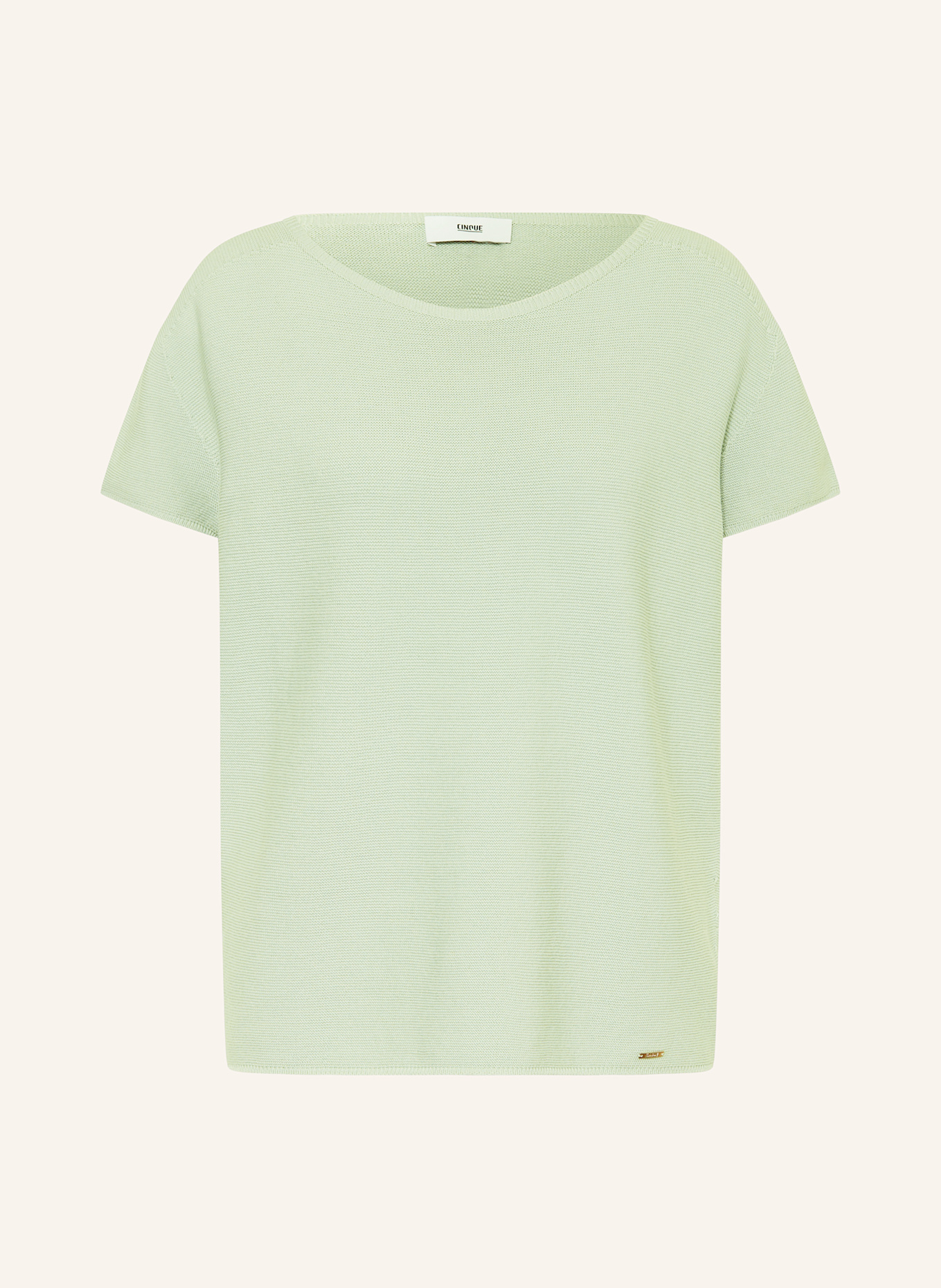 CINQUE Úpletové tričko CIELMO: SVĚTLE ZELENÁ