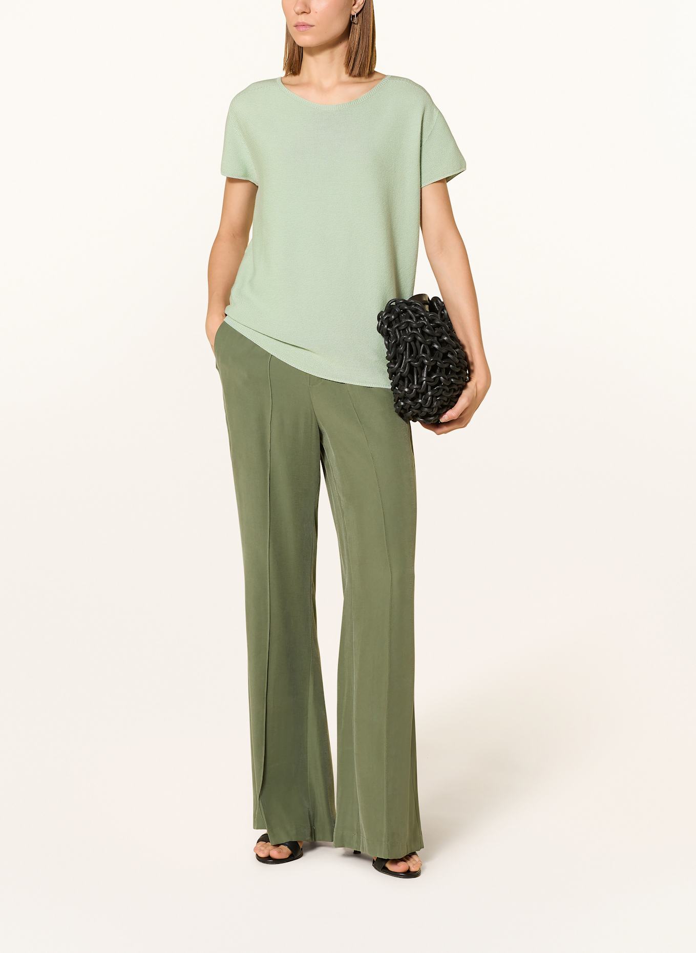 CINQUE Úpletové tričko CIELMO: SVĚTLE ZELENÁ