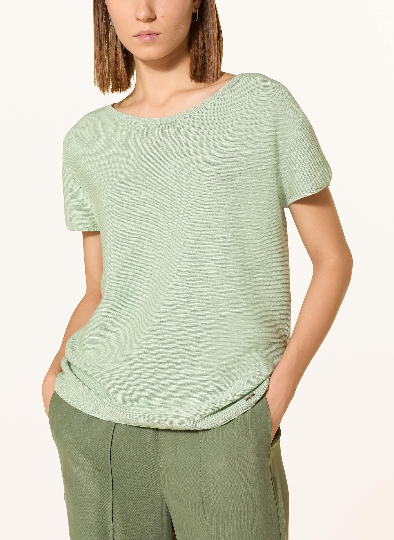 CINQUE Úpletové tričko CIELMO: SVĚTLE ZELENÁ