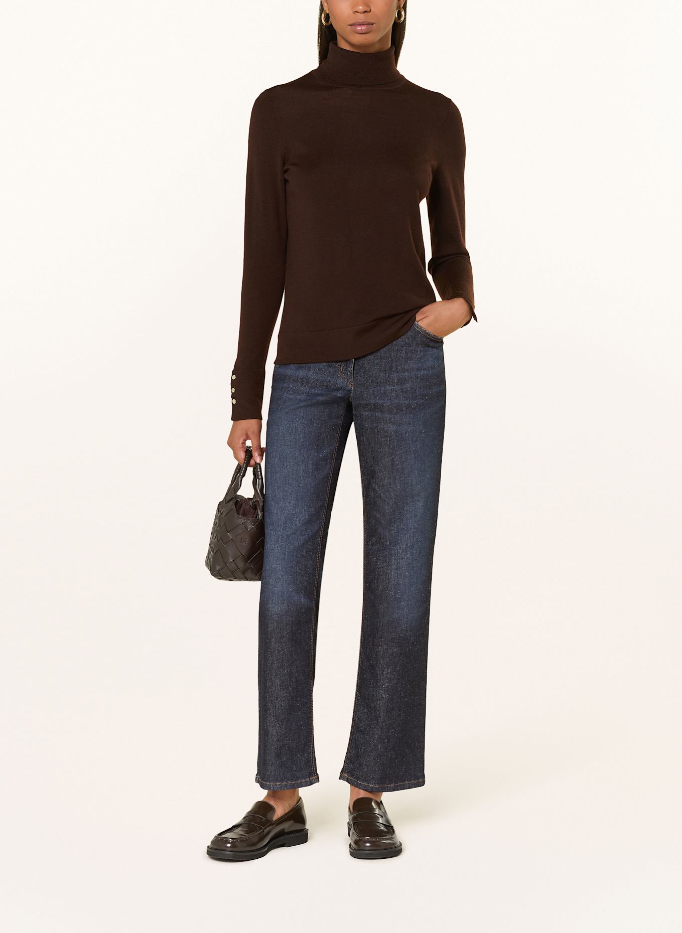 HOBBS Rollkragenpullover LARA: DUNKELBRAUN