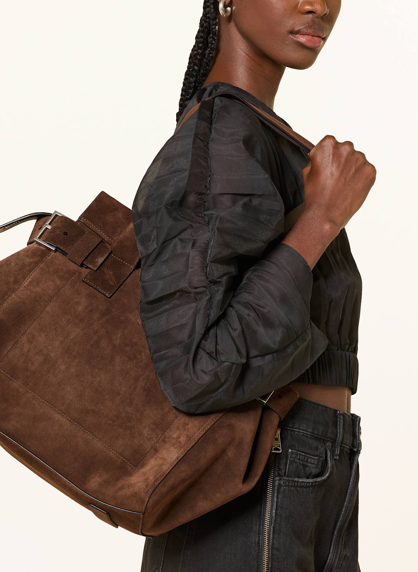 ALLSAINTS Handtasche: DUNKELBRAUN