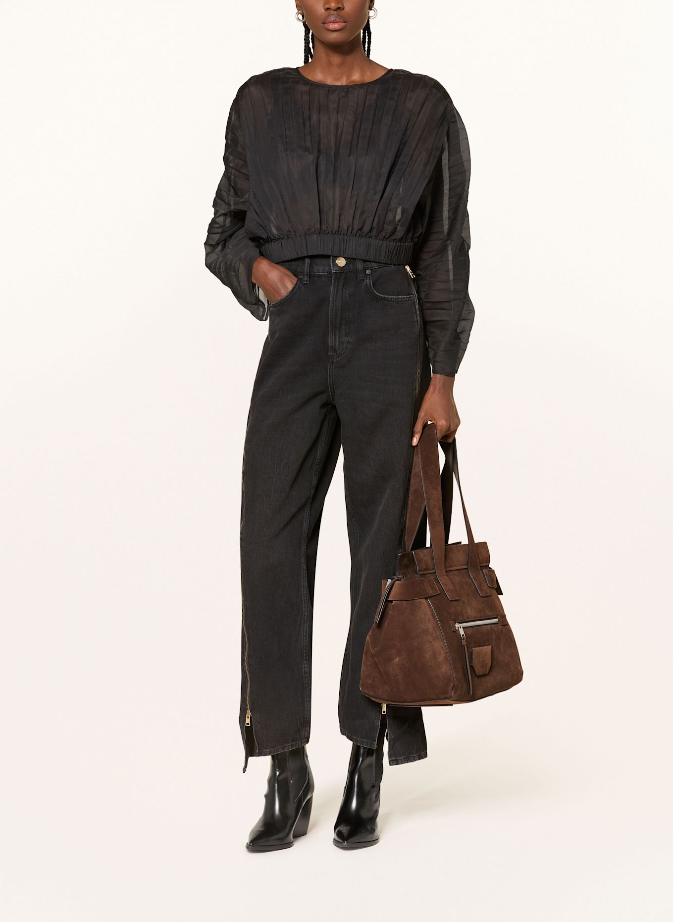 ALLSAINTS Handtasche: DUNKELBRAUN