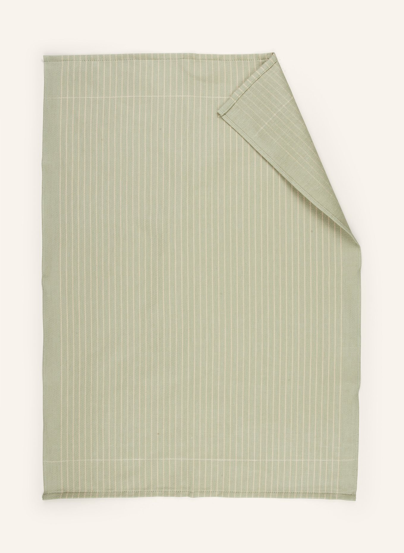 ROSS 2er-Set Geschirrtücher mit Leinen: GRÜN / BEIGE