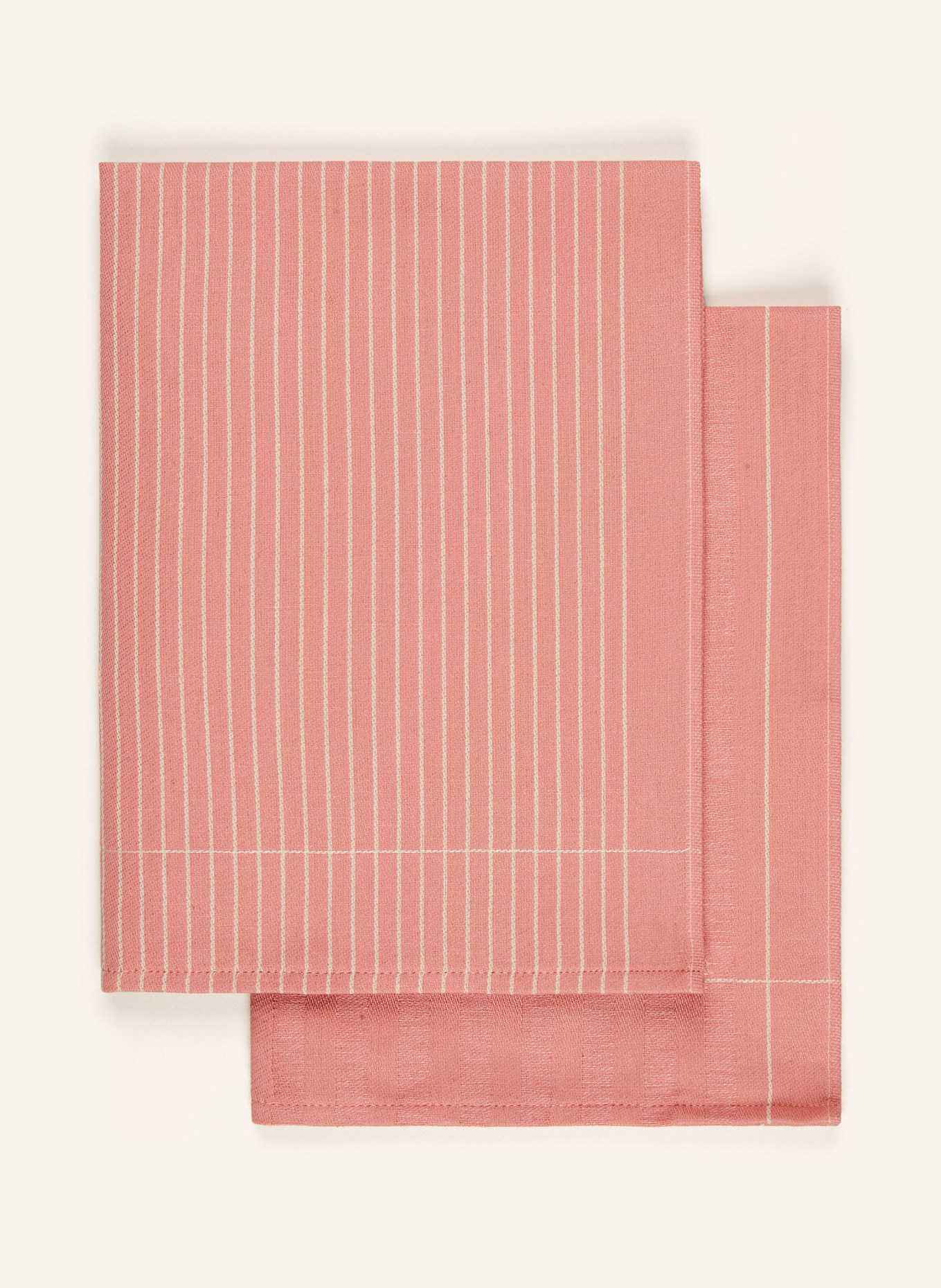 ROSS 2er-Set Geschirrtücher mit Leinen: ROSÉ
