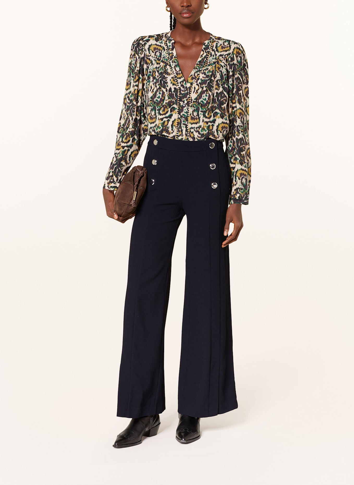 ba&sh Marlenehose FALCON: DUNKELBLAU