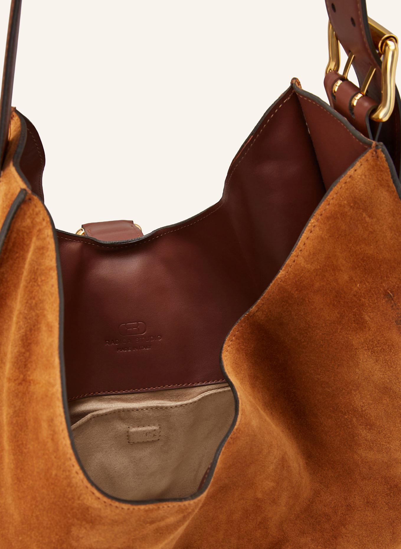 RADICA STUDIO Handtasche SUNSET MAXI: COGNAC/ BRAUN