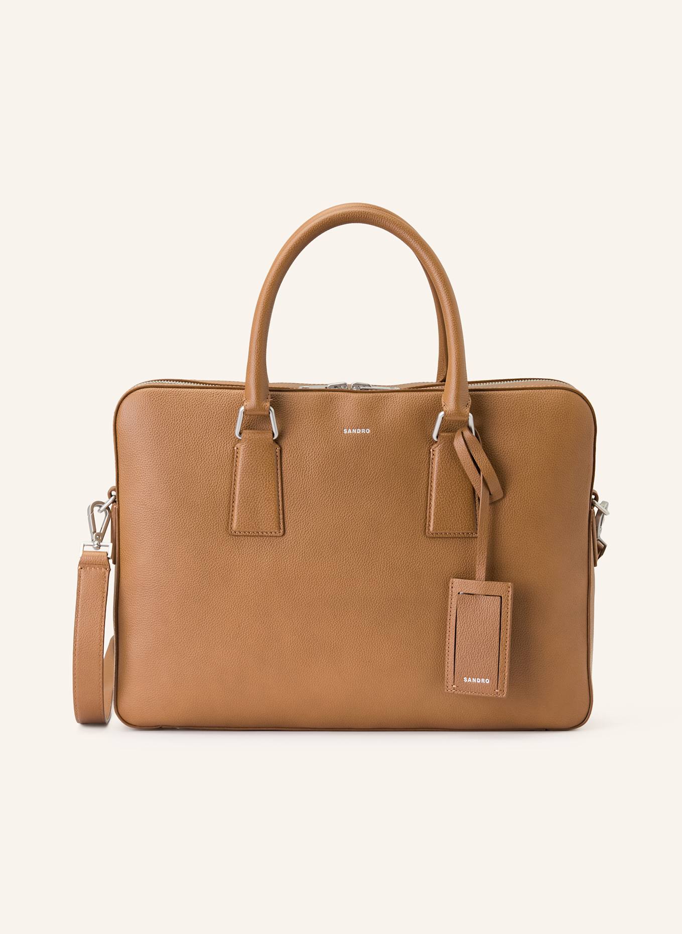 SANDRO Laptop-Tasche: COGNAC